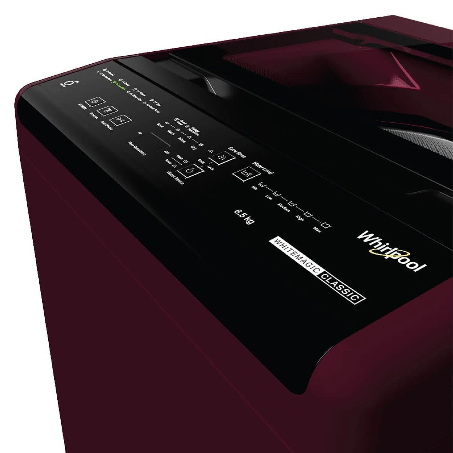 Whirlpool 6.5 KG Fully Automatic Machine with Smart Sensors and Smart Lint Filter, Rosewood Wine, WHITEMAGIC CLASSIC - Image 4