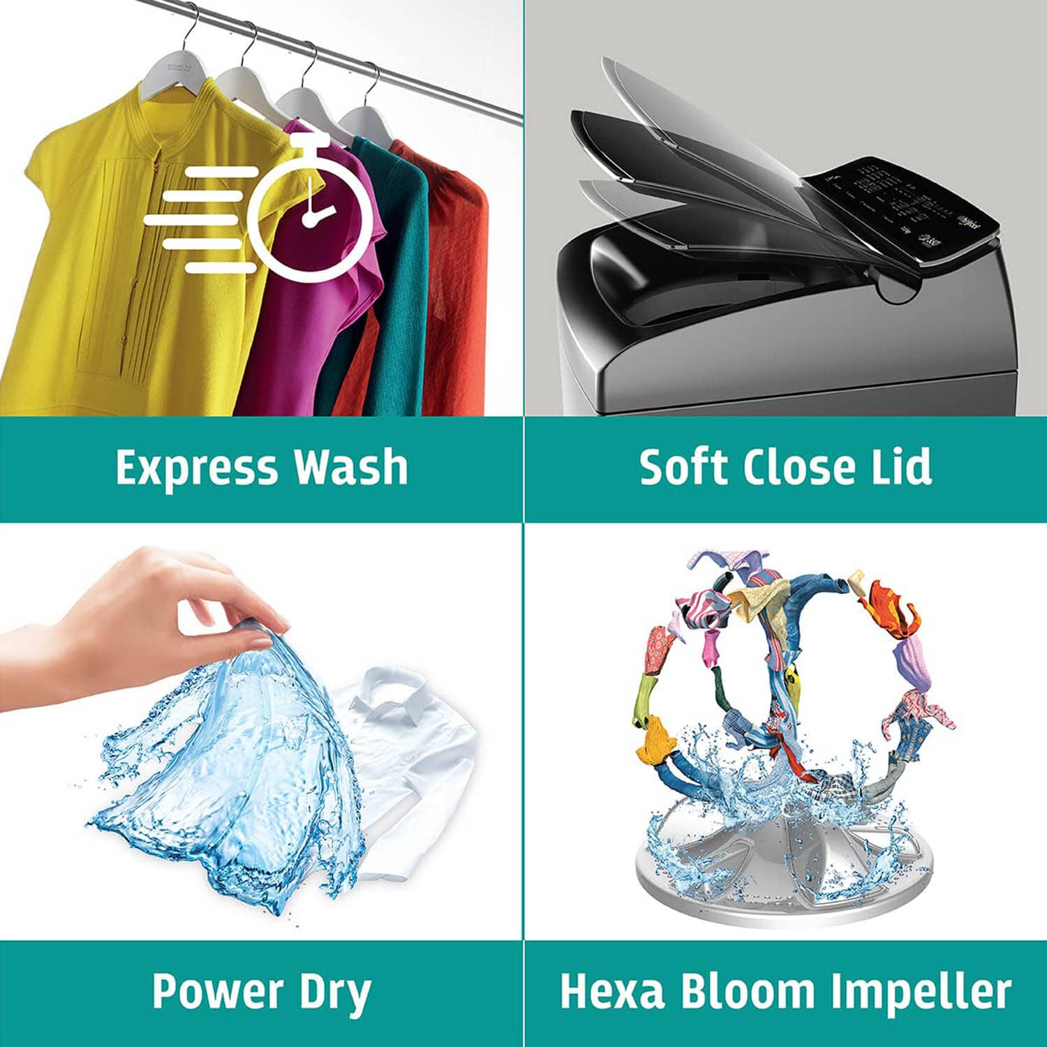 Whirlpool 5 Star Fully Automatic Top Load Machine In Built Heater, Hard Water Wash, Soft Close Door, Midnight Grey, 360 PRO INV 9 Whirlpool 5 Star Fully Automatic Top Load Machine In Built Heater, Hard Water Wash, Soft Close Door, Midnight Grey, 360 PRO INV 9 - Image 9