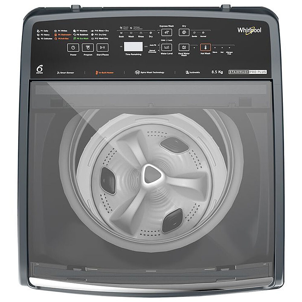 Whirlpool 8.5KG Top-Load Fully Automatic Washing Machine, Midnight Grey, STAINWASH PRO PLUS H - Image 3