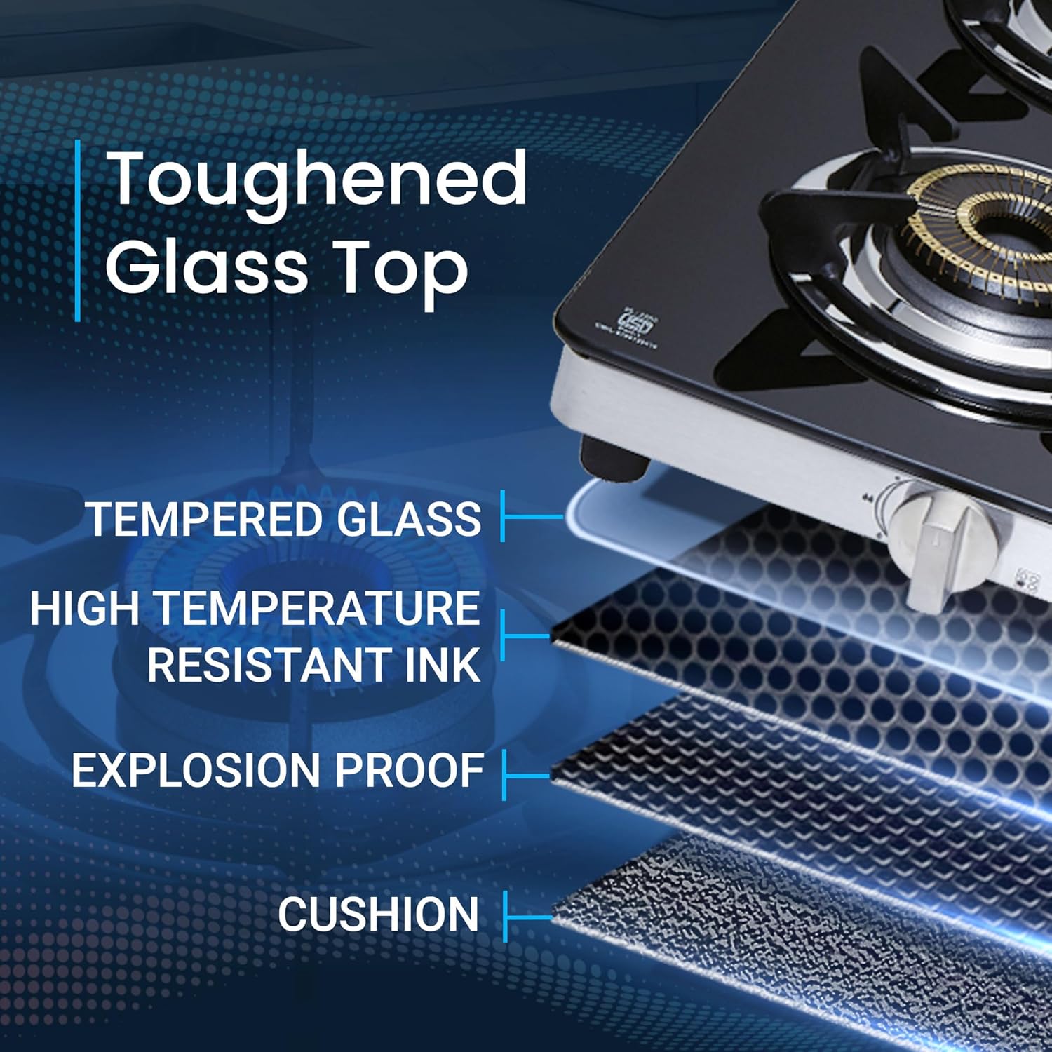 Elica Free-standing Cooktop 594 CT Vetro 1J DT Series - Image 6