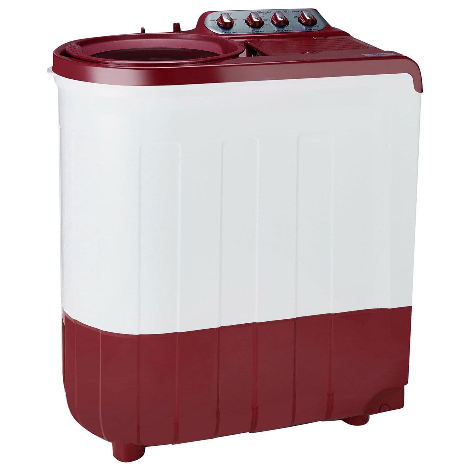 Whirlpool 8 KG Semi Automatic Machine with In built Scrubber, Rust and Corrosion Free Body, Coral Red, ACE SUPER SOAK - Image 2