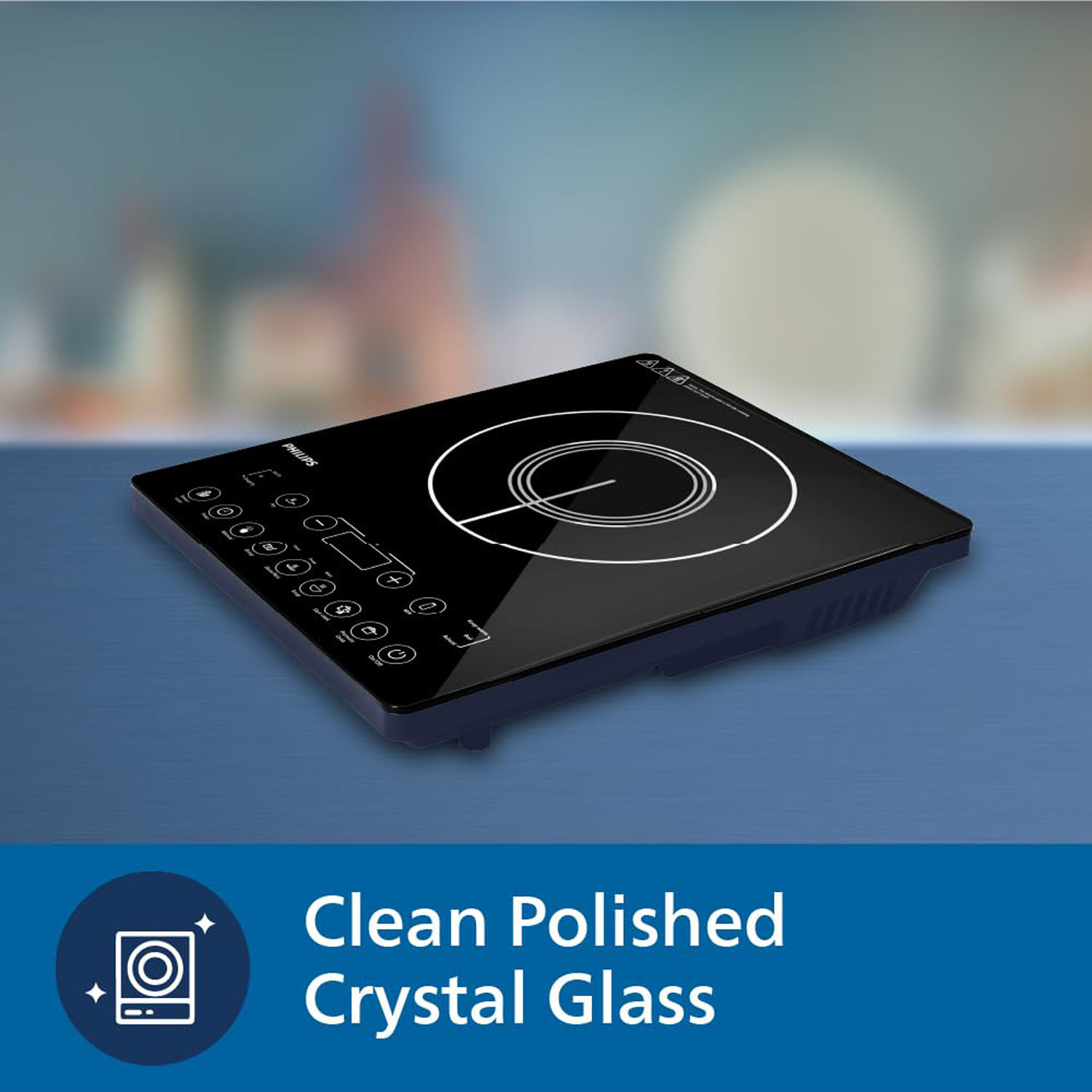 Philips 2100 Watt Induction Cooktop with 8 Power Levels, Black, HD4929/01 - Image 3