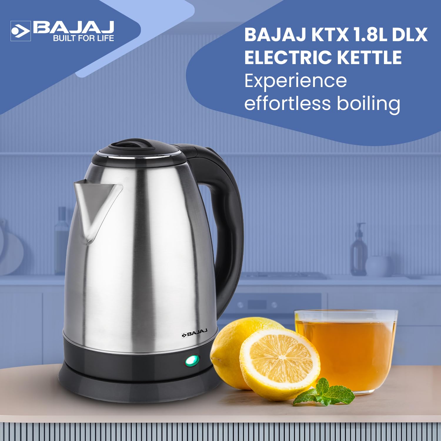 Bajaj Electric Kettle With  Stainless Steel Body and Cordless Operation, Black, KTX-DLX-1.8L - Image 10