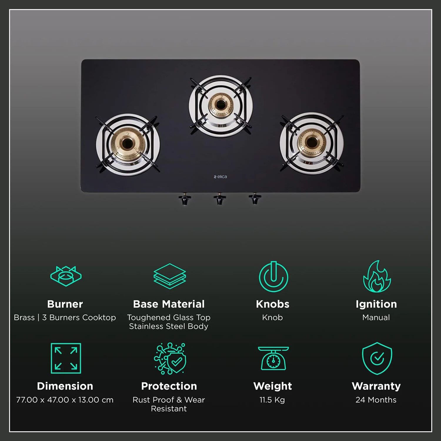 Elica Free-standing Cooktop 773 CT Vertro DT Series Elica Free-standing Cooktop 773 CT Vertro DT Series - Image 11