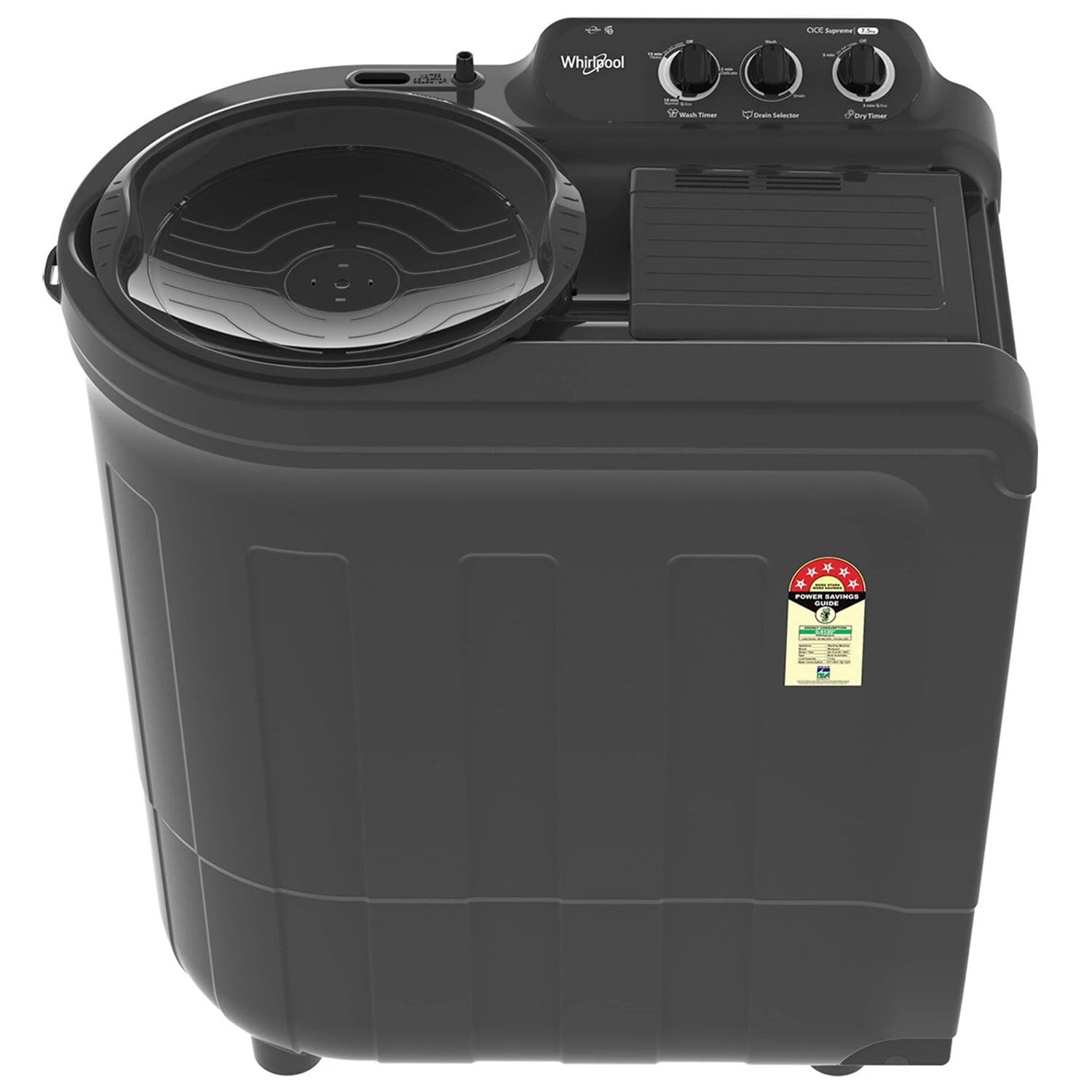 Whirlpool 7.5 KG Semi Automatic Machine with In built Scrubber and Rust and Corrosion Free Body, Grey Dazzle, Ace Super Soak Whirlpool 7.5 KG Semi Automatic Machine with In built Scrubber and Rust and Corrosion Free Body, Grey Dazzle, Ace Super Soak - Image 2