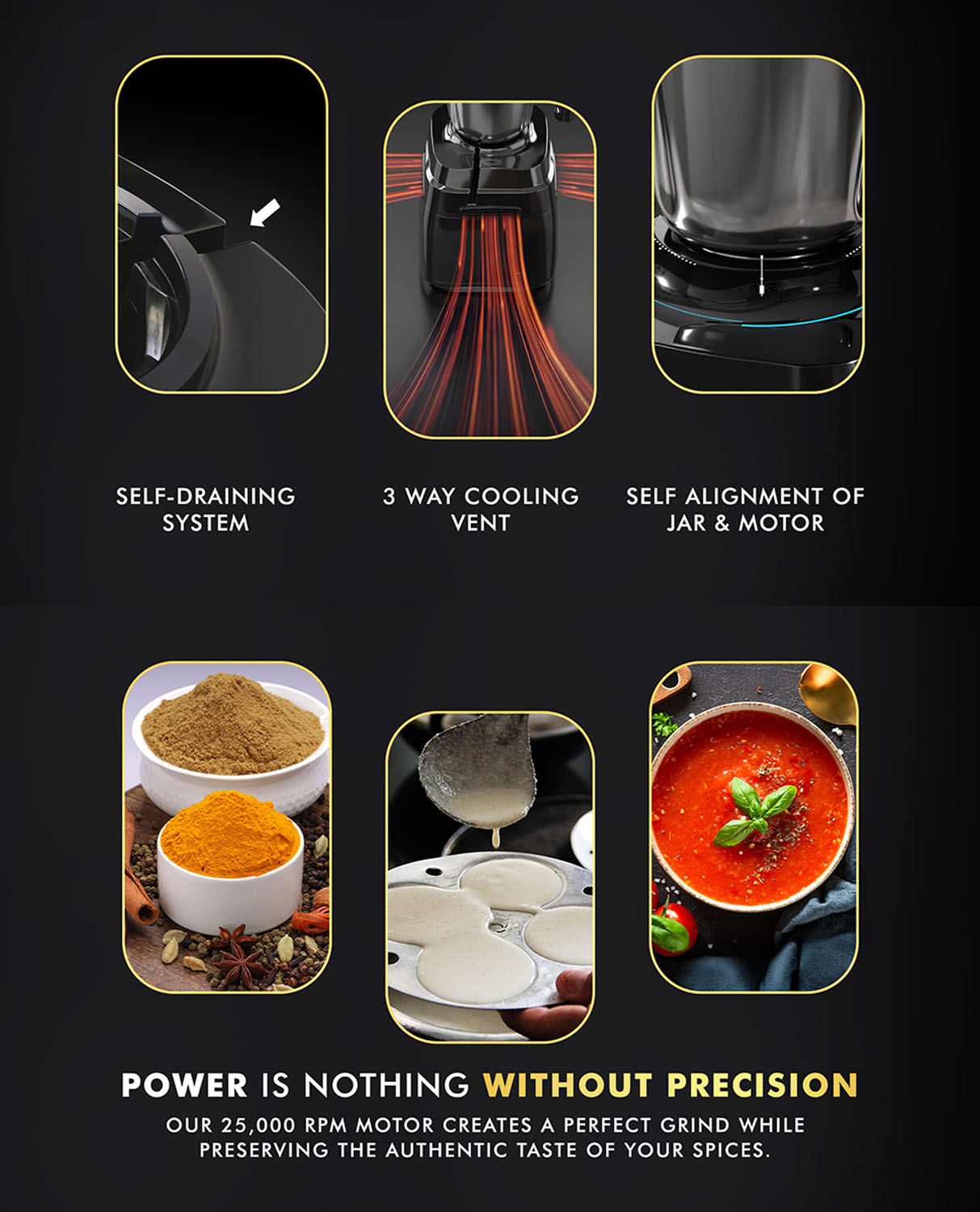 Sujata 1000 Watt, 3 Jars Mixer Grinder with Pulse Action, Unbreakable Handle & Coconut Milk Extractor, MG-02 - Image 10