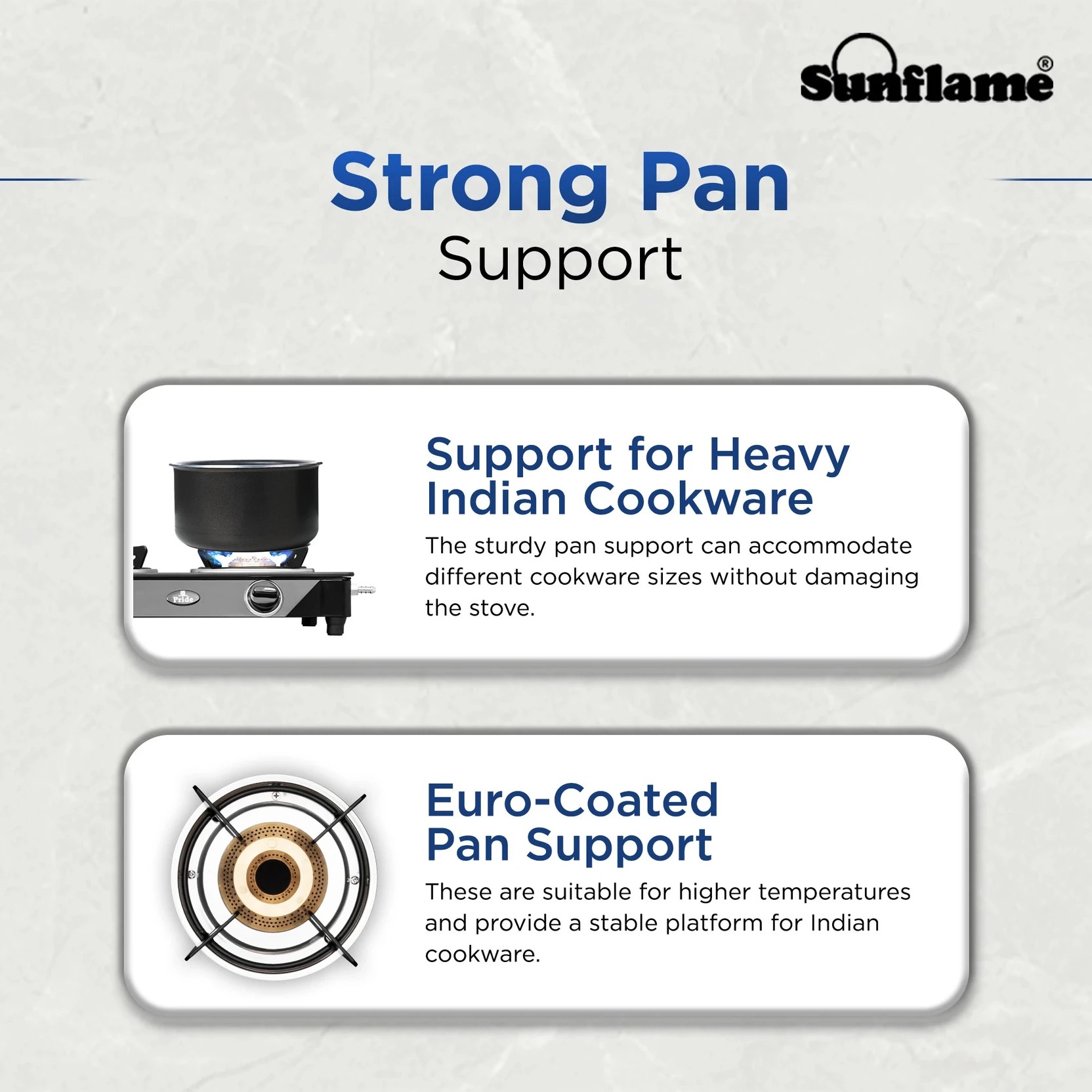 Sunflame Toughened glass Gas Stove with Stainless steel drip tray, Durable Forged Brass Burners and Sturdy Pan Support, Black, Jumbo-GT JUMBO 3B - Image 10