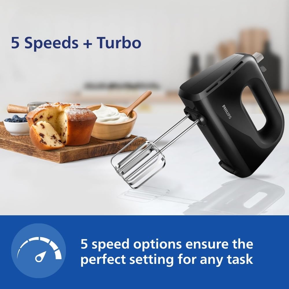 PHILIPS 300 Watt, 5 Speed Hand Mixer, HR3705/10 - Image 15