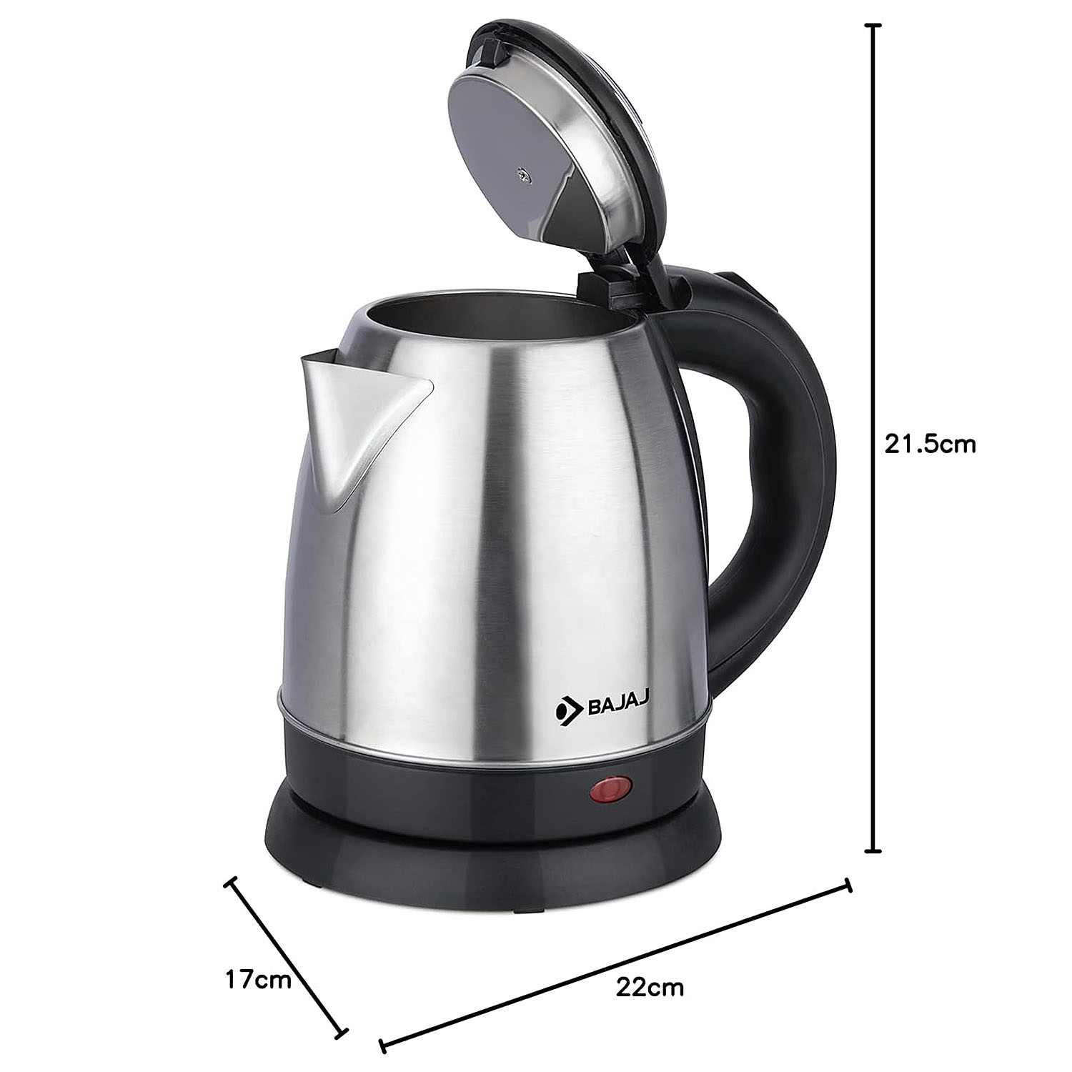 Bajaj Electric Kettle With  Stainless Steel Body and Cordless Operation, Black, KTX-DLX-1.2L - Image 16