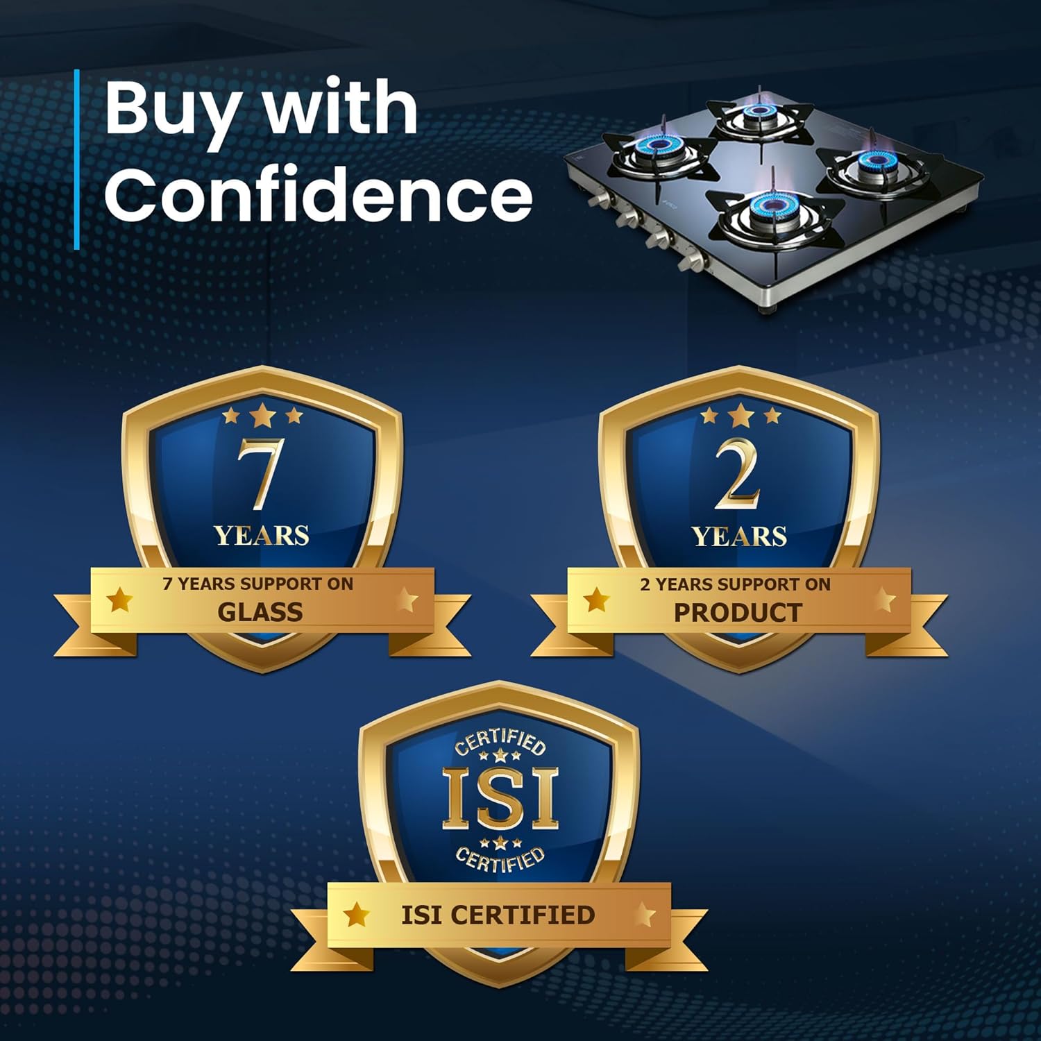 Elica Free-standing Cooktop 594 CT Vetro 1J DT Series - Image 11