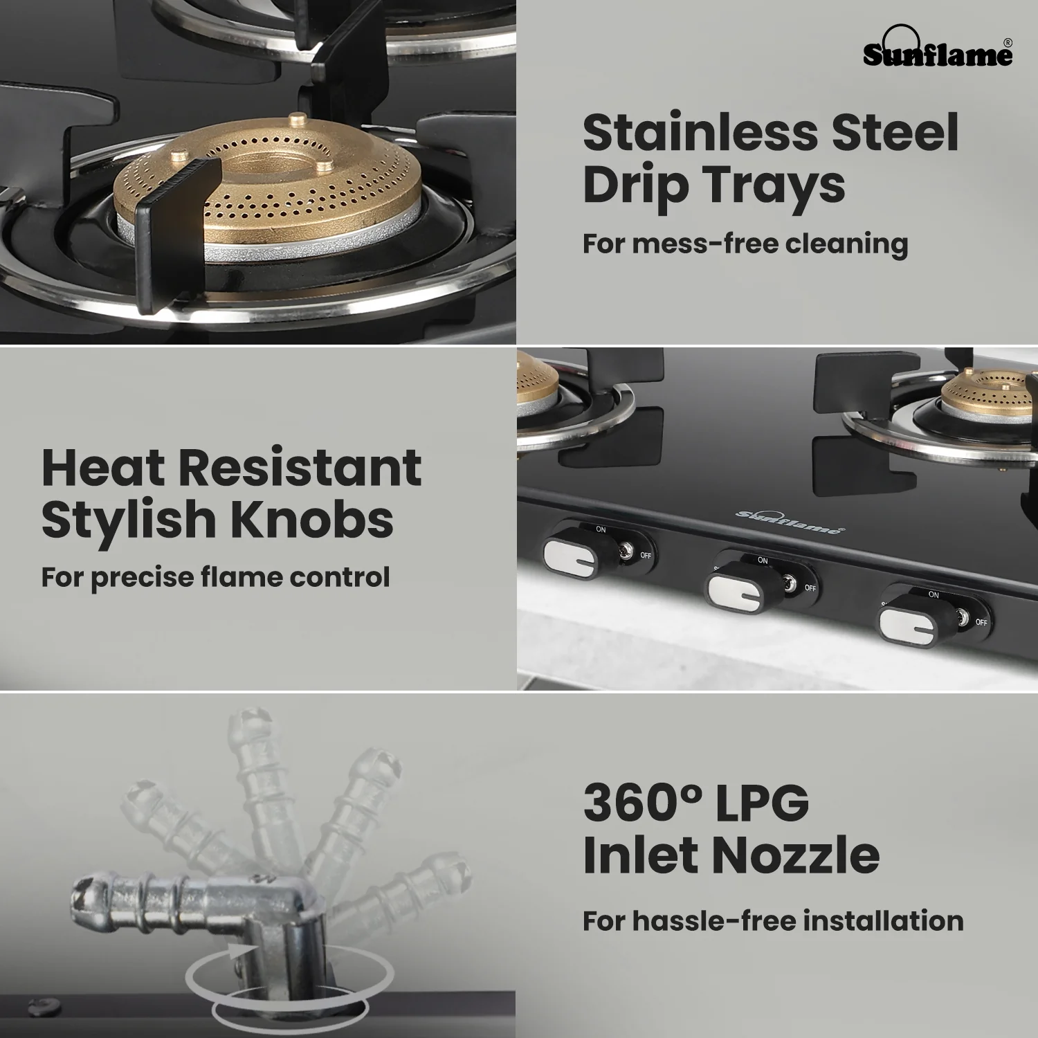 Sunflame Free-standing Cooktop GT GENIAL 3B Sunflame Free-standing Cooktop GT GENIAL 3B - Image 6