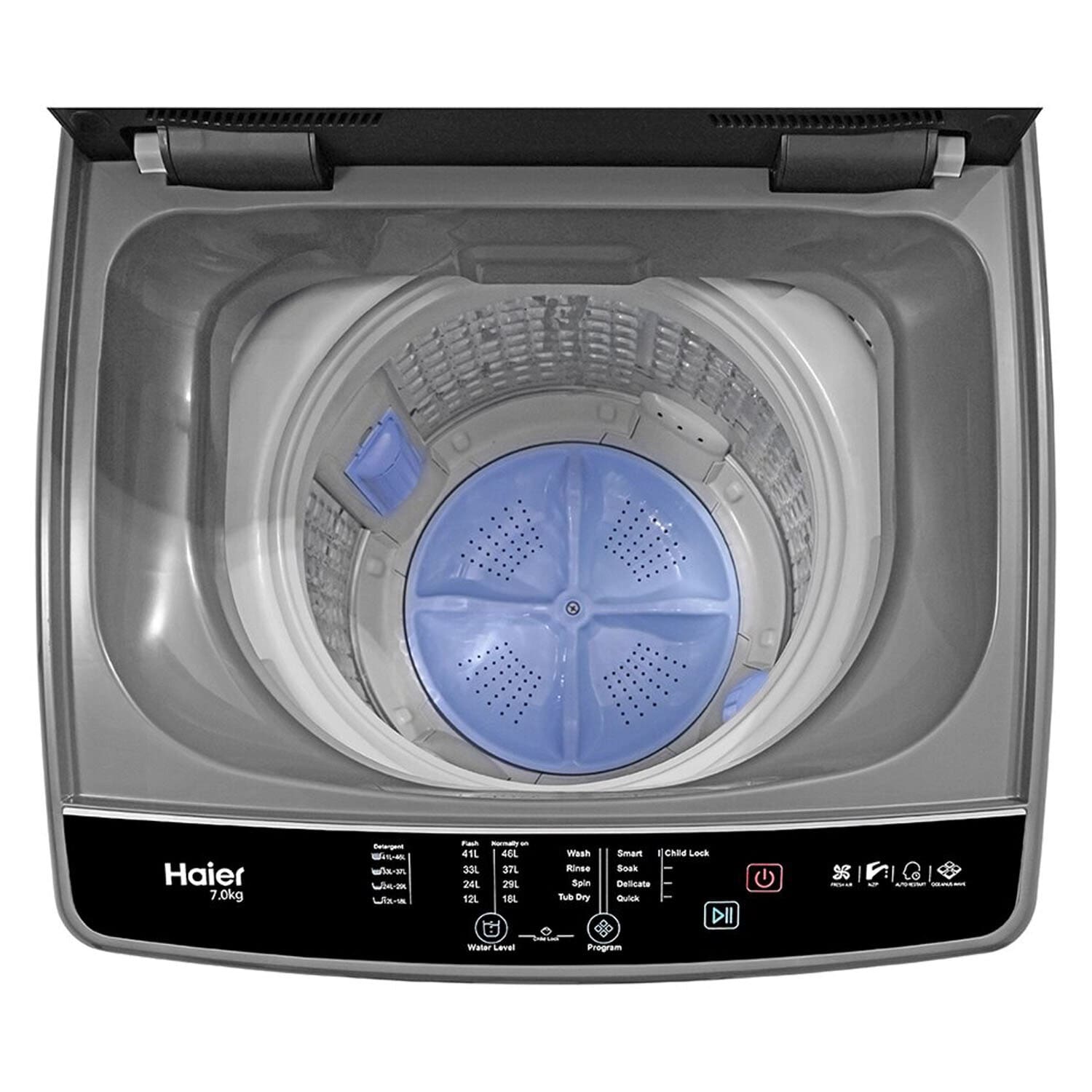 Haier 6.5 KG Fully Automatic Top Load Machine with Oceanus Wave Drum, 15 Minutes Quick Wash and 5 Star Rating, Brown Grey, HWM65-306ES5 Haier 6.5 KG Fully Automatic Top Load Machine with Oceanus Wave Drum, 15 Minutes Quick Wash and 5 Star Rating, Brown Grey, HWM65-306ES5 - Image 6