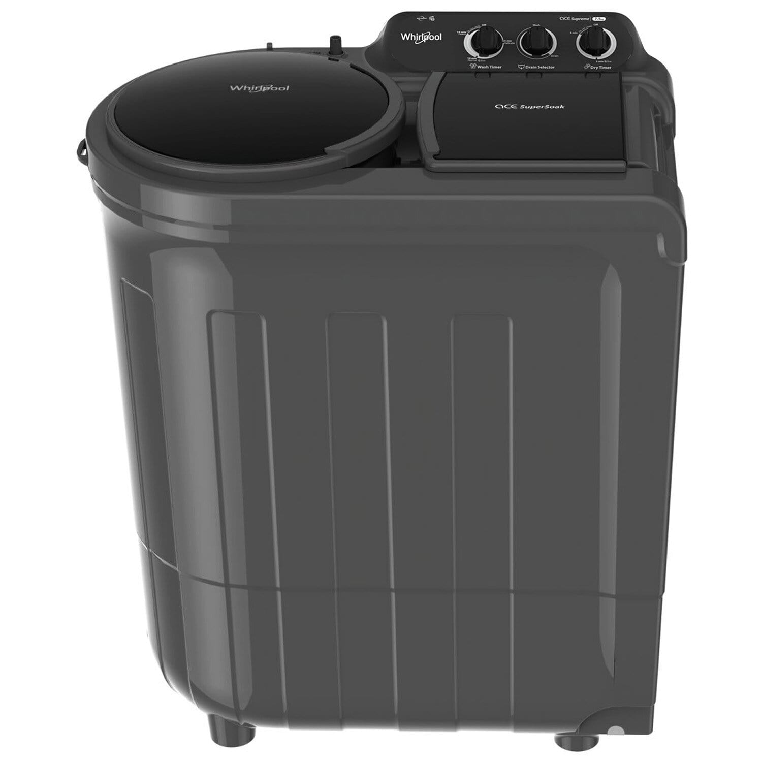 Whirlpool 7.5 KG Semi Automatic Machine with In built Scrubber and Rust and Corrosion Free Body, Grey Dazzle, Ace Super Soak Whirlpool 7.5 KG Semi Automatic Machine with In built Scrubber and Rust and Corrosion Free Body, Grey Dazzle, Ace Super Soak - Image 1