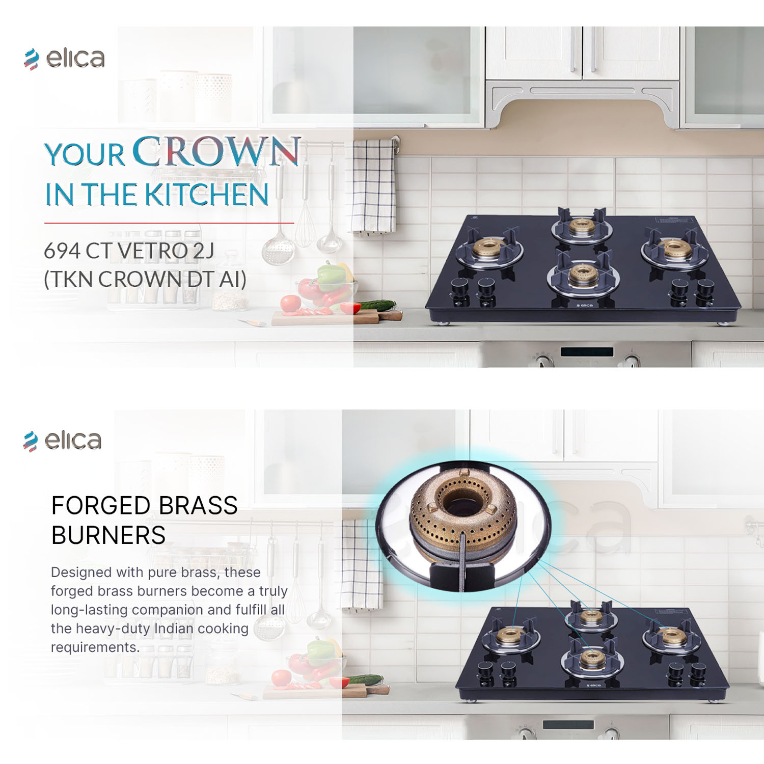 Elica Free-standing Cooktop Mat Onyx 694 Ct Vetro 2J Black - Image 8