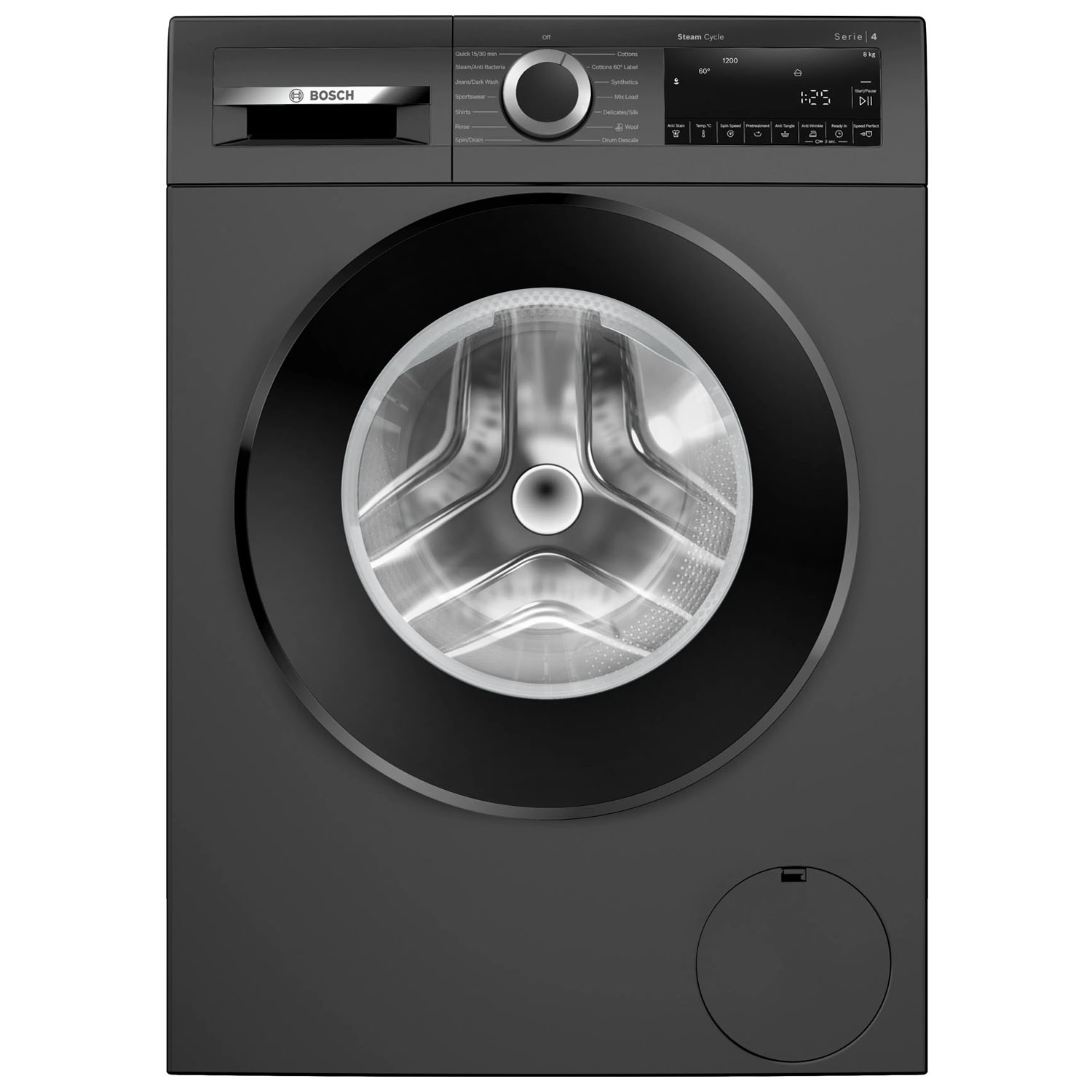 Bosch 8 KG 1200 RPM Fully Automatic Front Load Machine with Stain Wash Selection with 8 Programes, Dark Lake, WGA1320TIN - Image 1