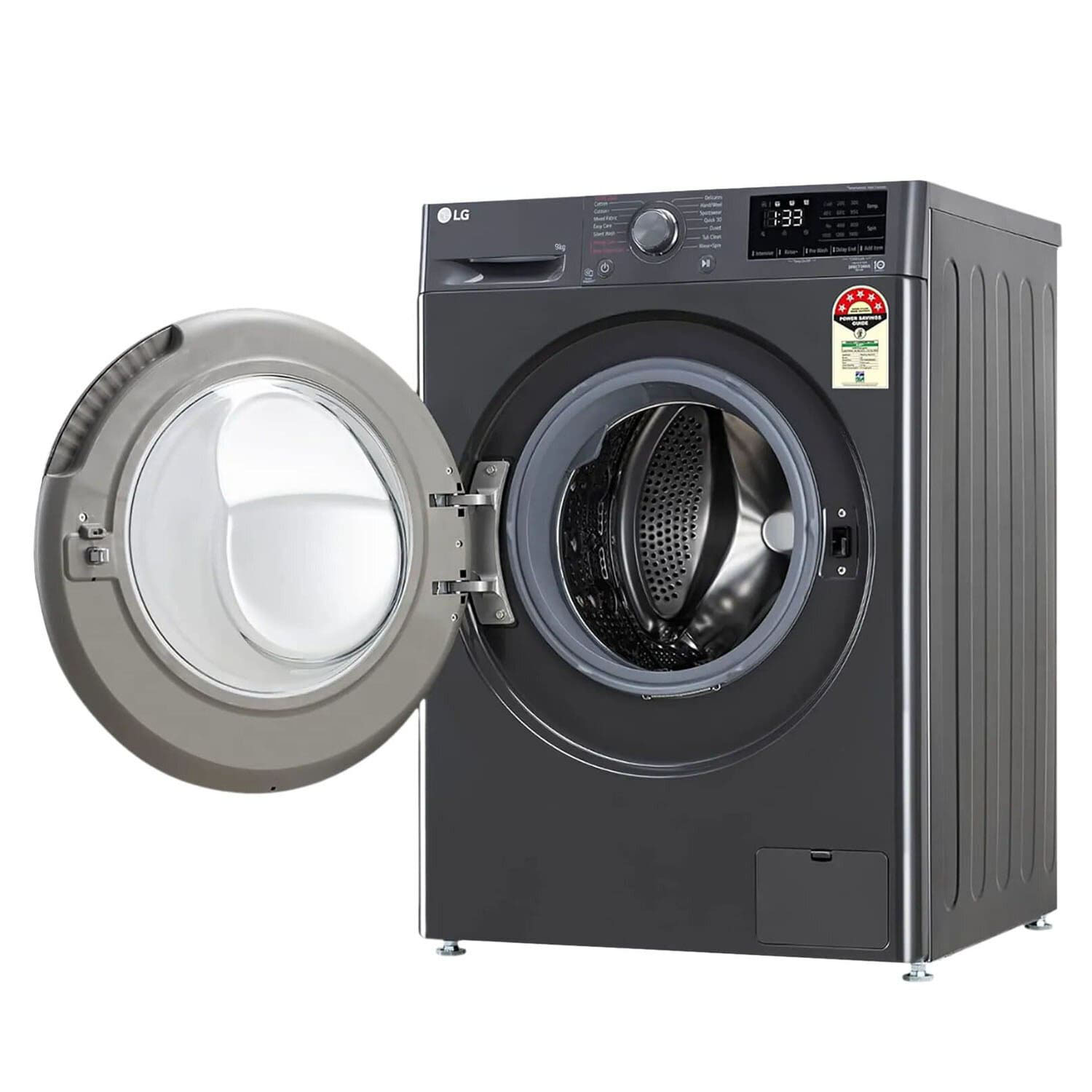 LG 9 KG 1400 RPM Fully Automatic Front Load Machine with AI Direct Drive Motor, Steam, Smart Diagnostics, Middle Black, FHV1409Z4M - Image 8