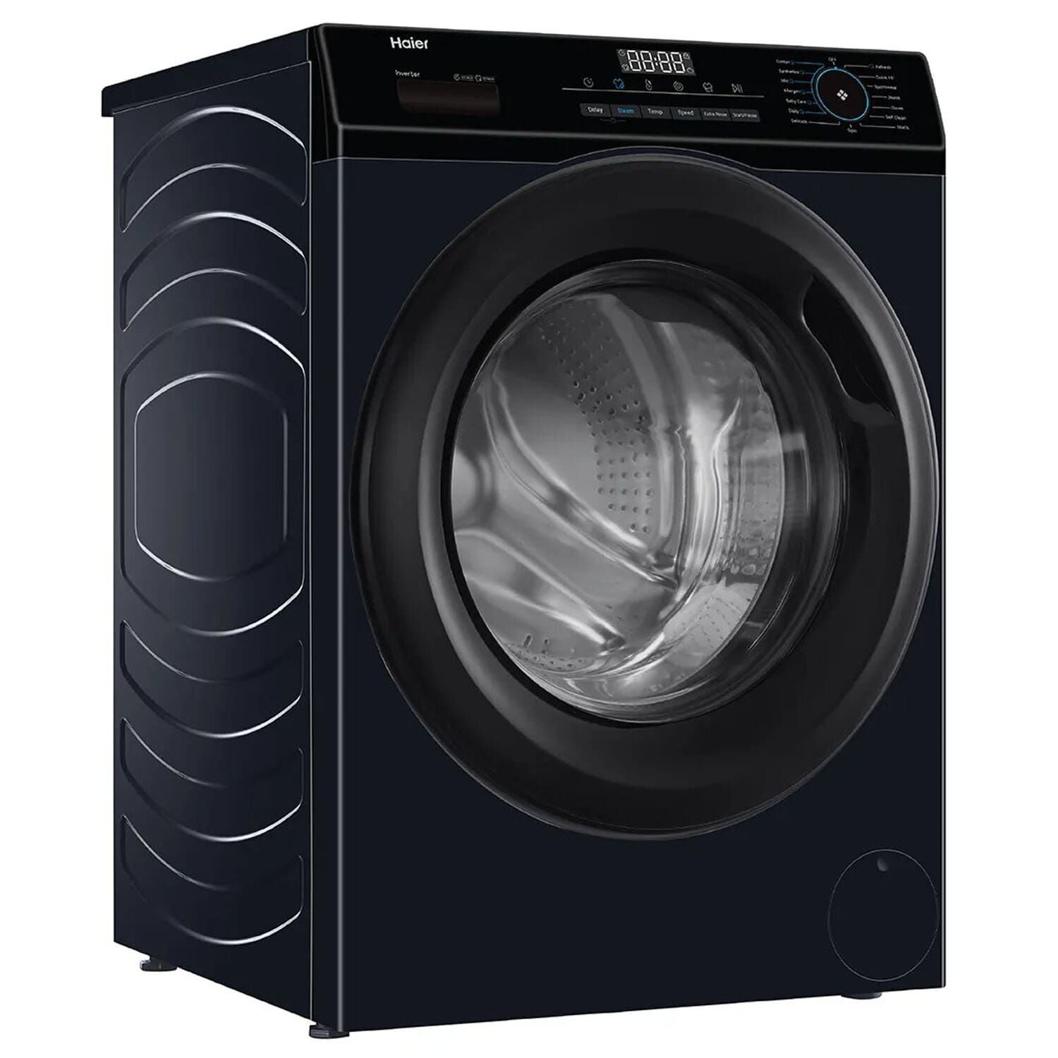 Haier 7 KG 1200 RPM Fully Automatic Frontload Machine with Inverter Motor, 525MM Super Drum, Dual Spray and Built-in Wi-Fi, Black, HW70-IM12929BKU1 Haier 7 KG 1200 RPM Fully Automatic Frontload Machine with Inverter Motor, 525MM Super Drum, Dual Spray and Built-in Wi-Fi, Black, HW70-IM12929BKU1 - Image 2