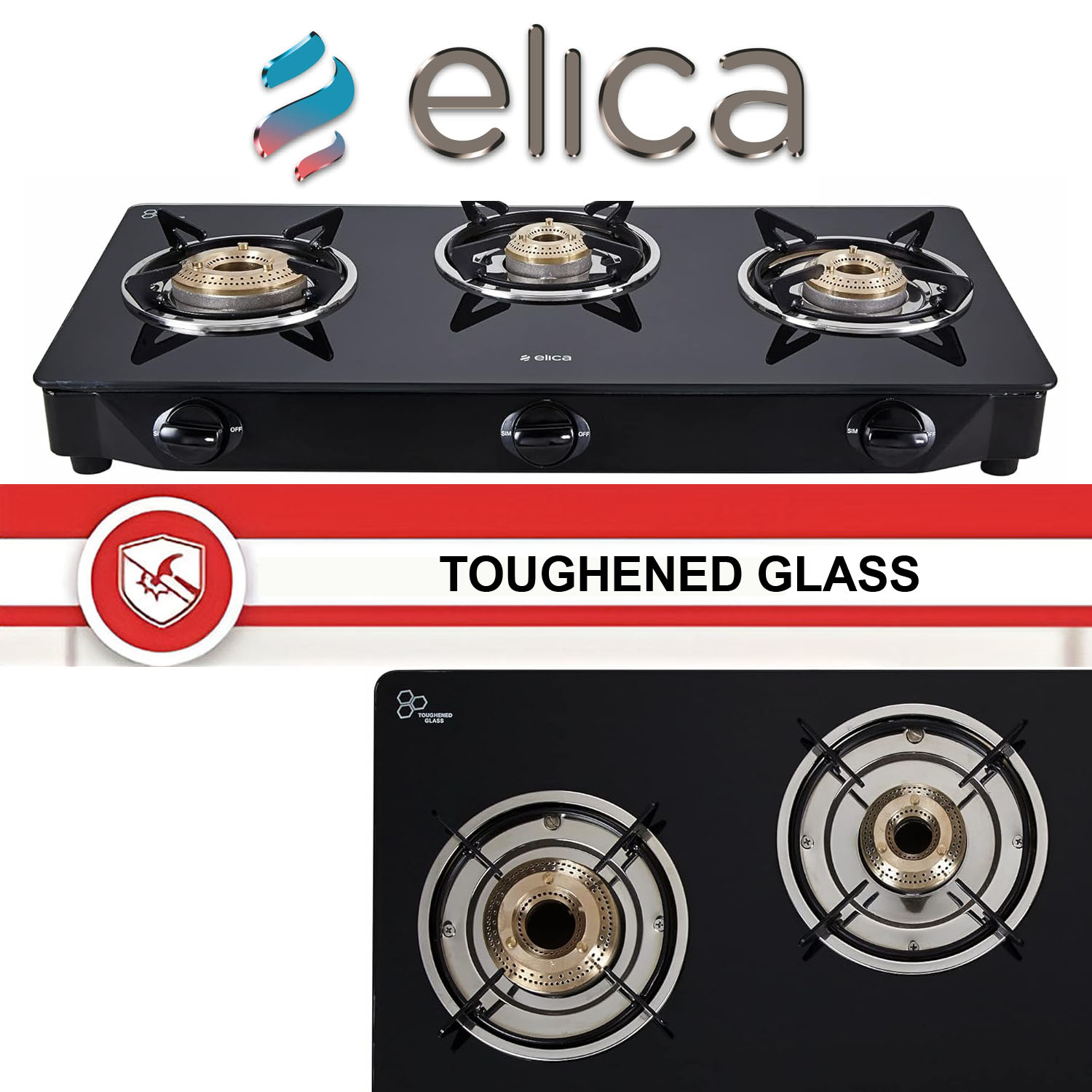 Elica Free-standing Cooktop CT Vetro 370J Elica Free-standing Cooktop CT Vetro 370J - Image 4