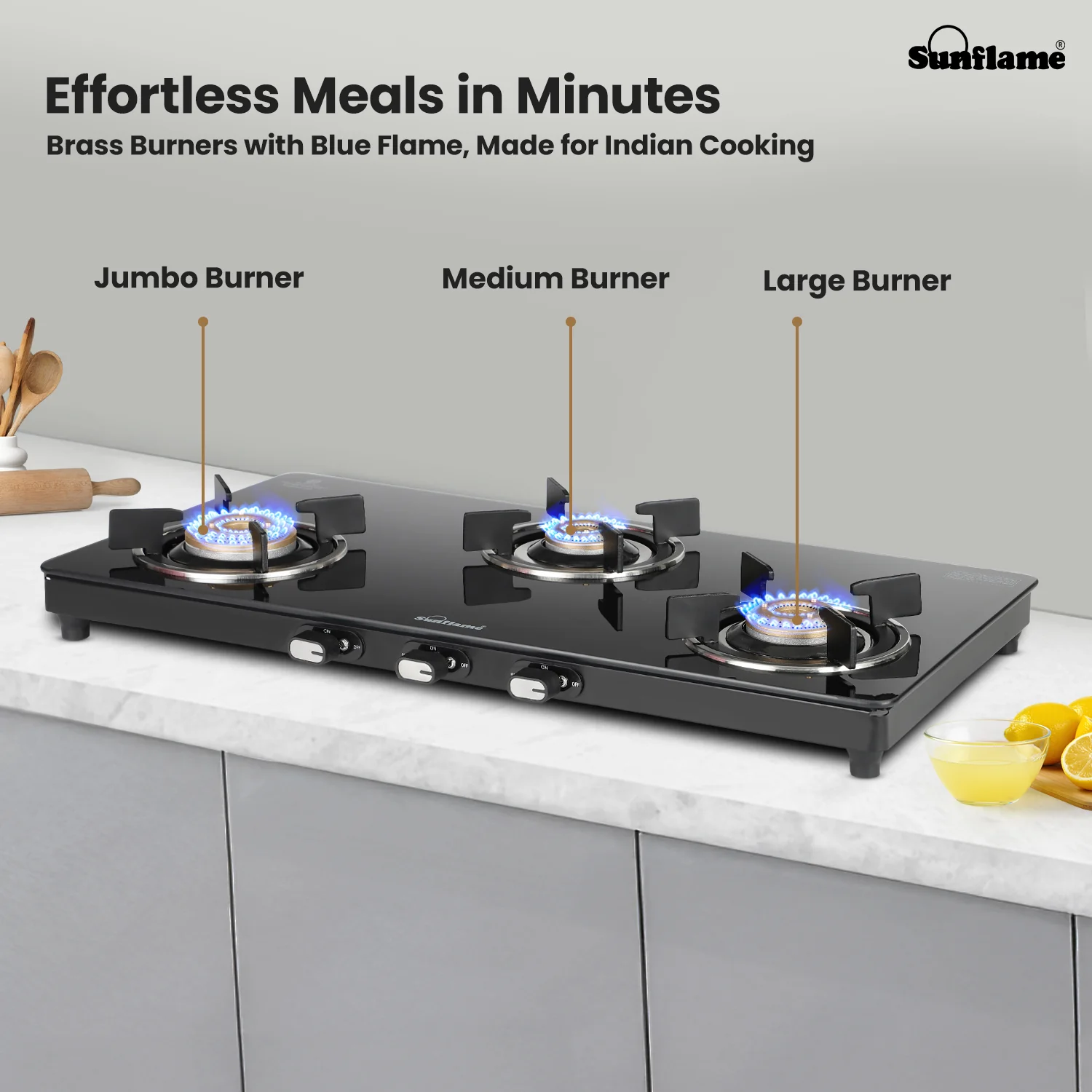 Sunflame Free-standing Cooktop GT GENIAL 3B Sunflame Free-standing Cooktop GT GENIAL 3B - Image 3