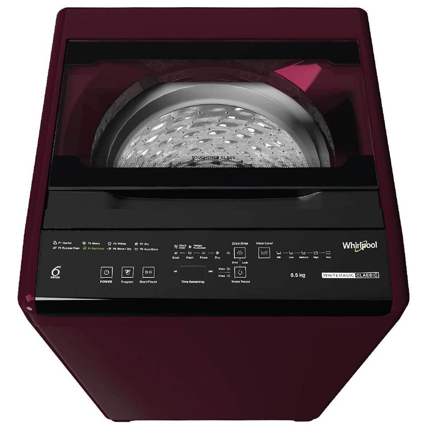 Whirlpool 6.5 KG Fully Automatic Machine with Smart Sensors and Smart Lint Filter, Rosewood Wine, WHITEMAGIC CLASSIC - Image 2
