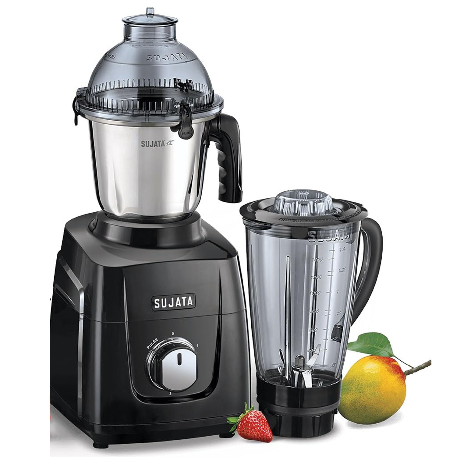 Sujata 1000 Watt, 4 Jars, Mixer Grinder with Pulse Action, Unbreakable Handle & Coconut Milk Extractor, MG-03 - Image 2