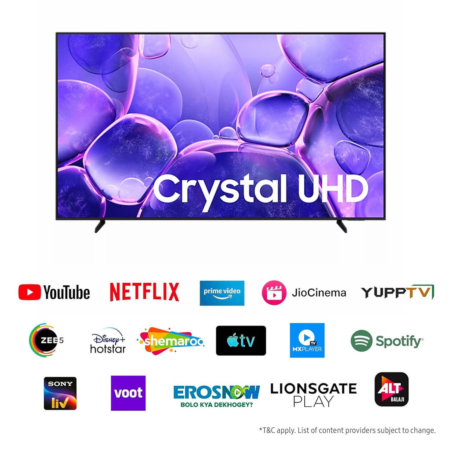 Samsung 55 Inch 4K Ultra HD LED TV with Crystal Processor, Eco Sensors, Metal Stream Design and Motion Xcelerator, Black, U8100-UA55U8100FULXL - Image 9