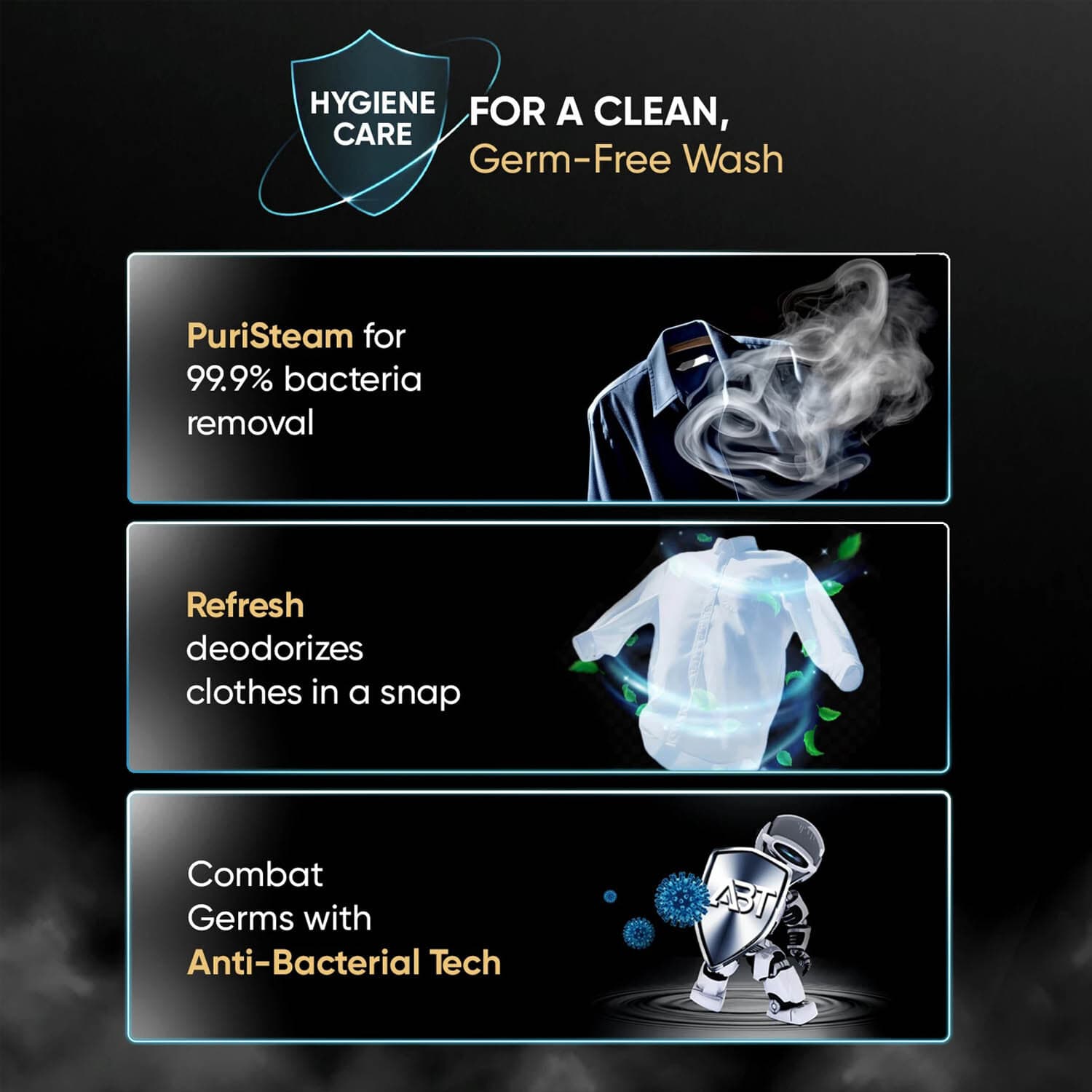 Haier 8 KG 1200 RPM Fully Automatic Frontload Machine with Inverter Motor, 525MM Super Drum and 12 Year Motor Warranty, Black, HW80-IM12929EBKF Haier 8 KG 1200 RPM Fully Automatic Frontload Machine with Inverter Motor, 525MM Super Drum and 12 Year Motor Warranty, Black, HW80-IM12929EBKF - Image 8