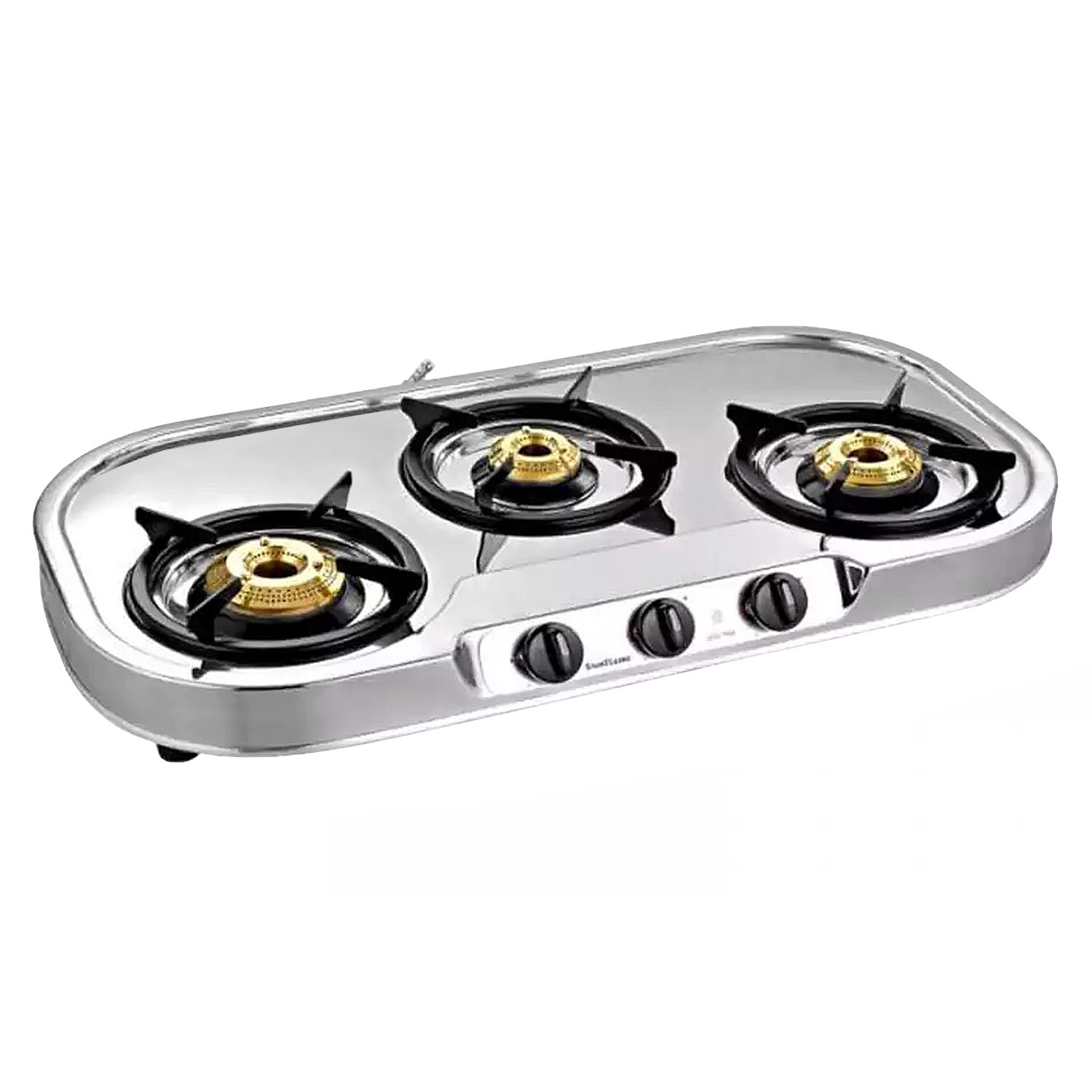 Sunflame Cooktop with Brass Burners, Removable Drip Tray and ISI Certification, LPG Stove Spectra DX, Steel-SPECTRA 3B-3 Brass Burner - Image 2