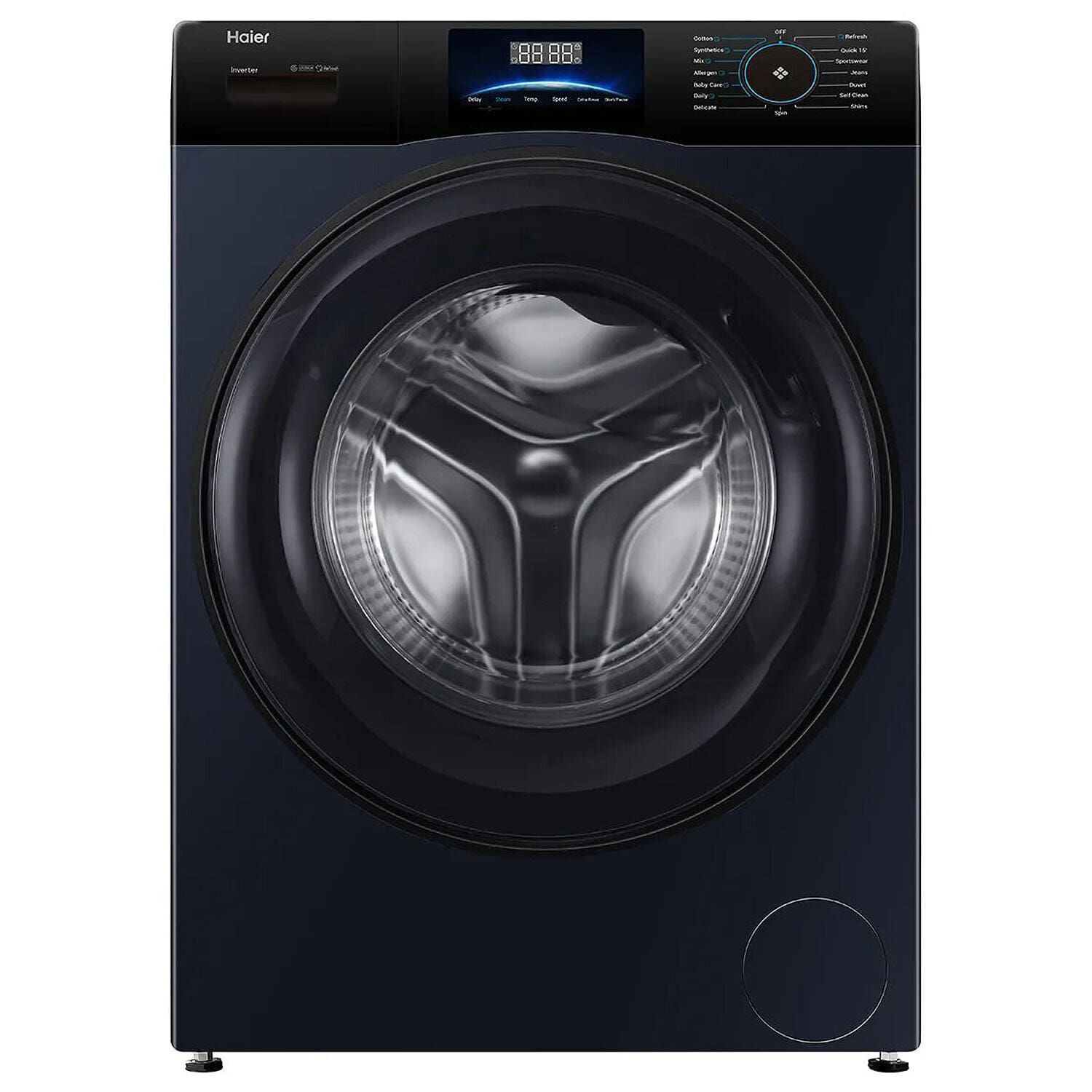 Haier 8 KG 1200 RPM Fully Automatic Frontload Machine with Inverter Motor, 525MM Super Drum and 12 Year Motor Warranty, Black, HW80-IM12929EBKF Haier 8 KG 1200 RPM Fully Automatic Frontload Machine with Inverter Motor, 525MM Super Drum and 12 Year Motor Warranty, Black, HW80-IM12929EBKF - Image 1