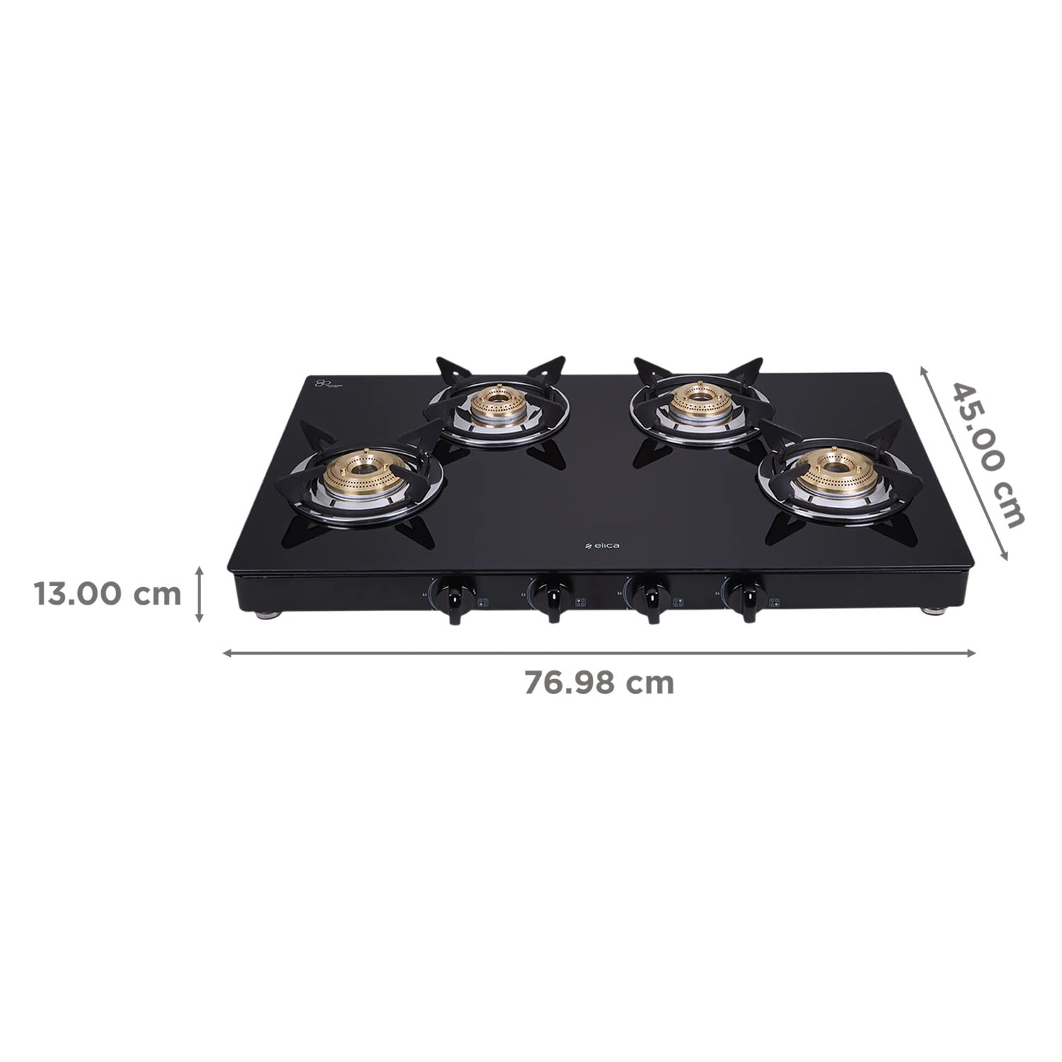 Elica Free-standing Cooktop Mat Onyx 774 Ct Vetro 2J Black - Image 7