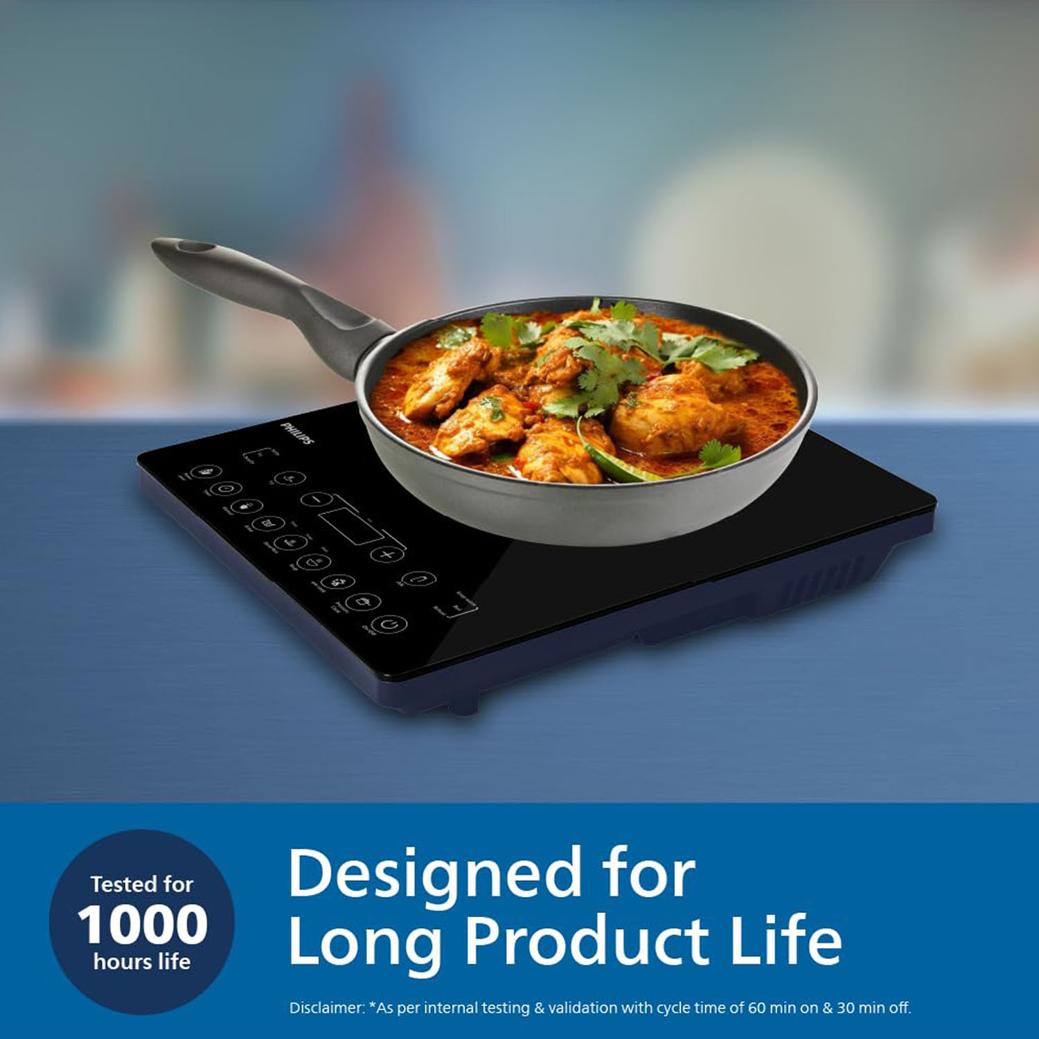 Philips 2100 Watt Induction Cooktop with 8 Power Levels, Black, HD4929/01 - Image 5