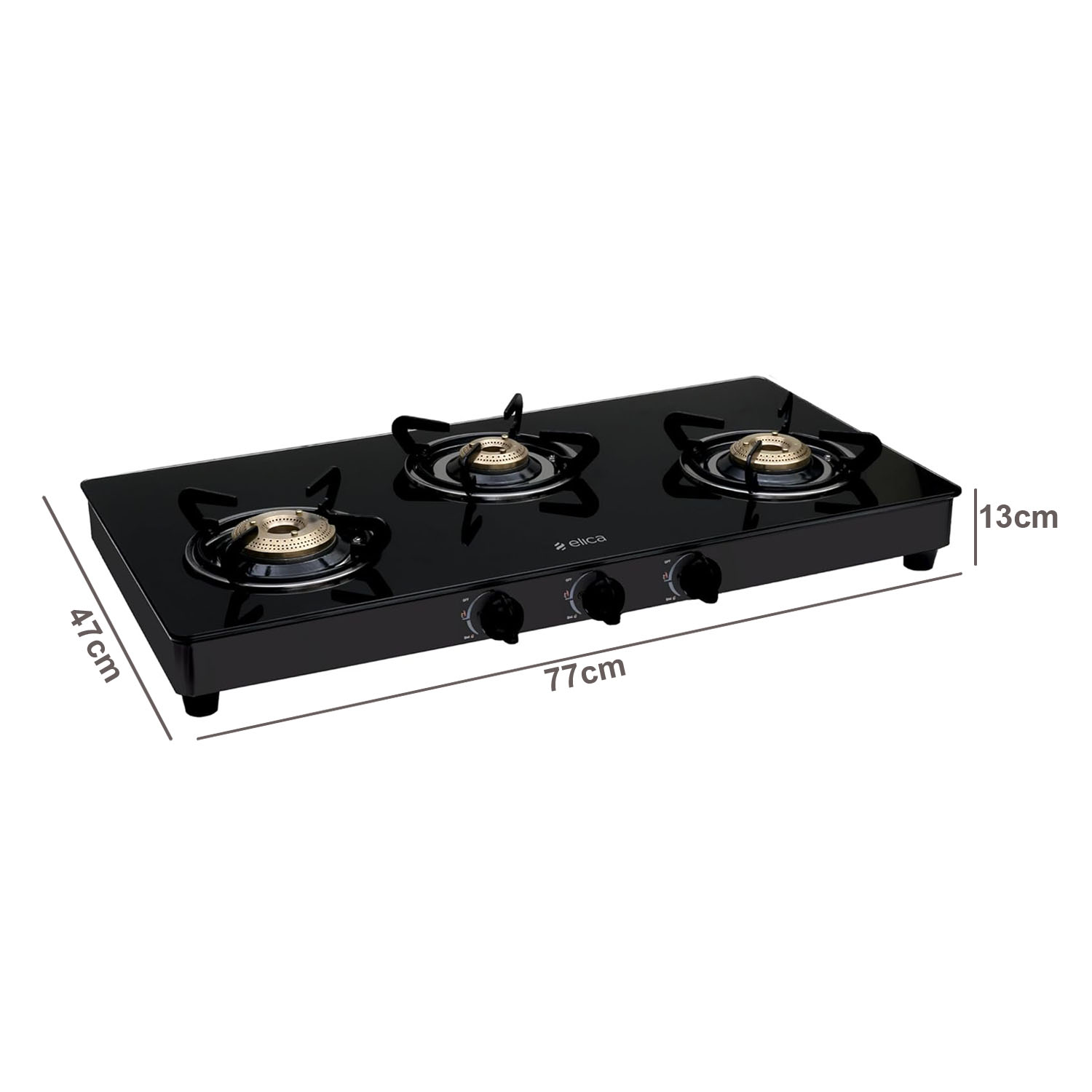Elica Free-standing Cooktop 377CT Vetro Black - Image 8
