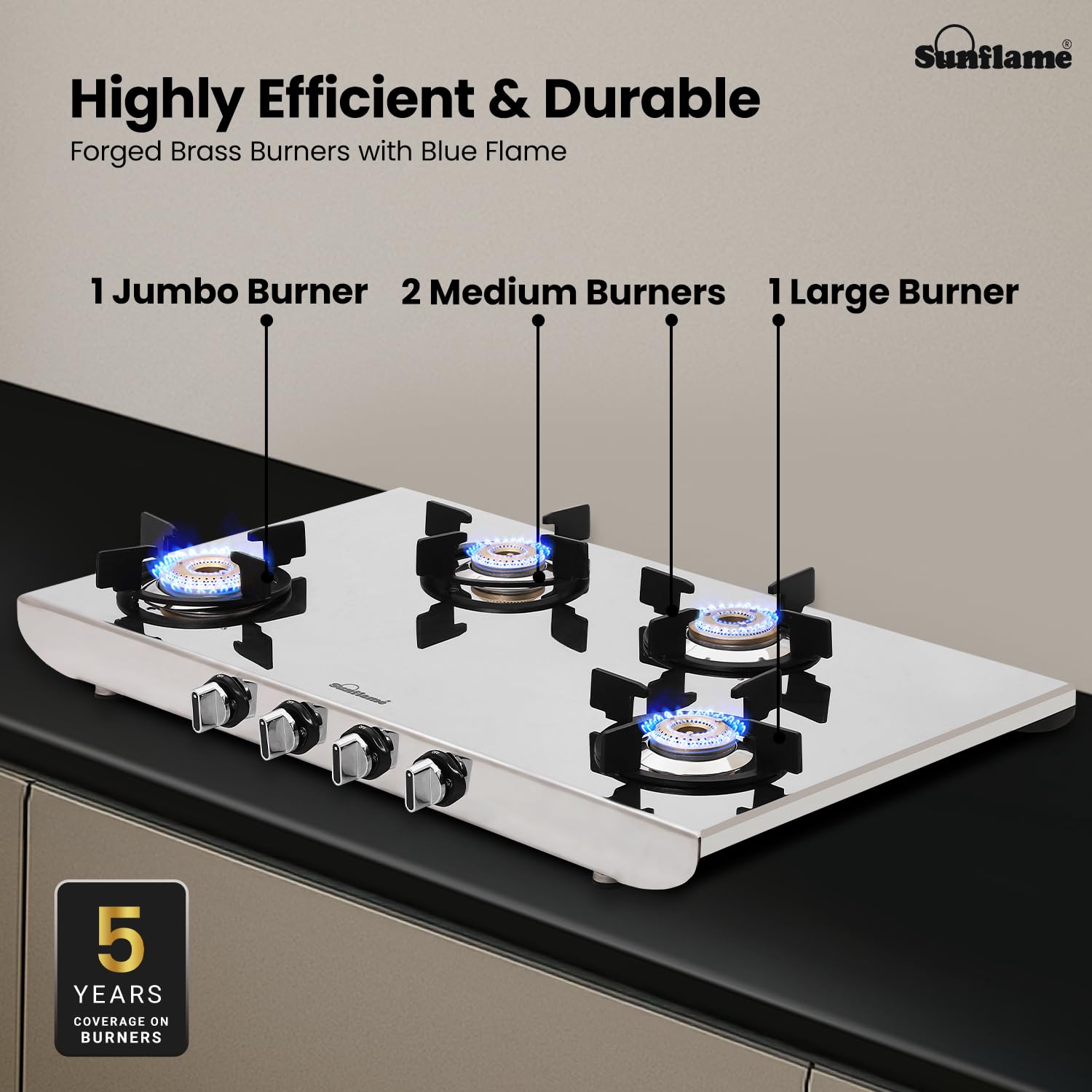 Sunflame Free-standing Cooktop SSH2MM Sunflame - Image 5