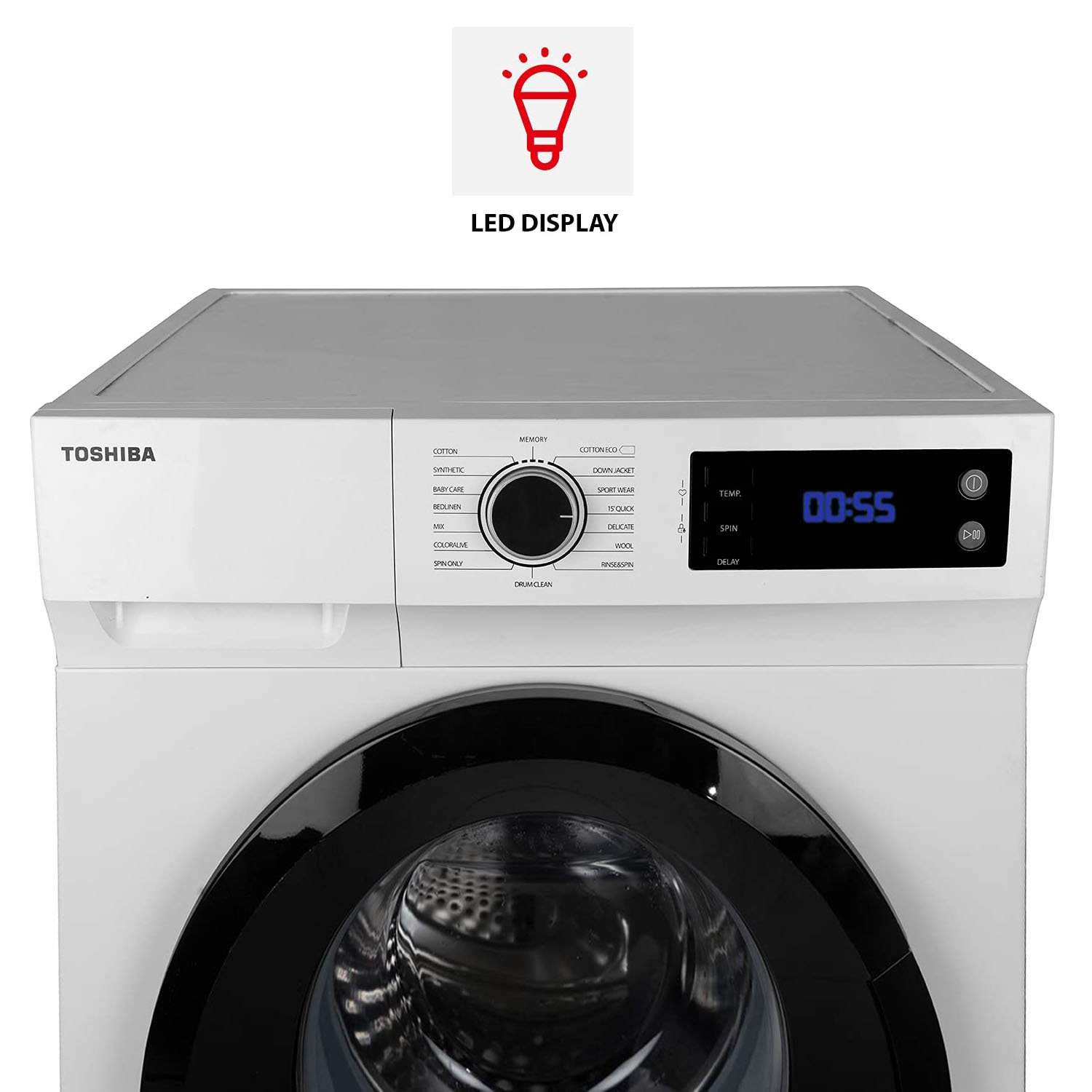 Toshiba 8KG Fully Automatic Inverter Front Load Machine with In-built Heater, White, TW-BJ90S2 - Image 4