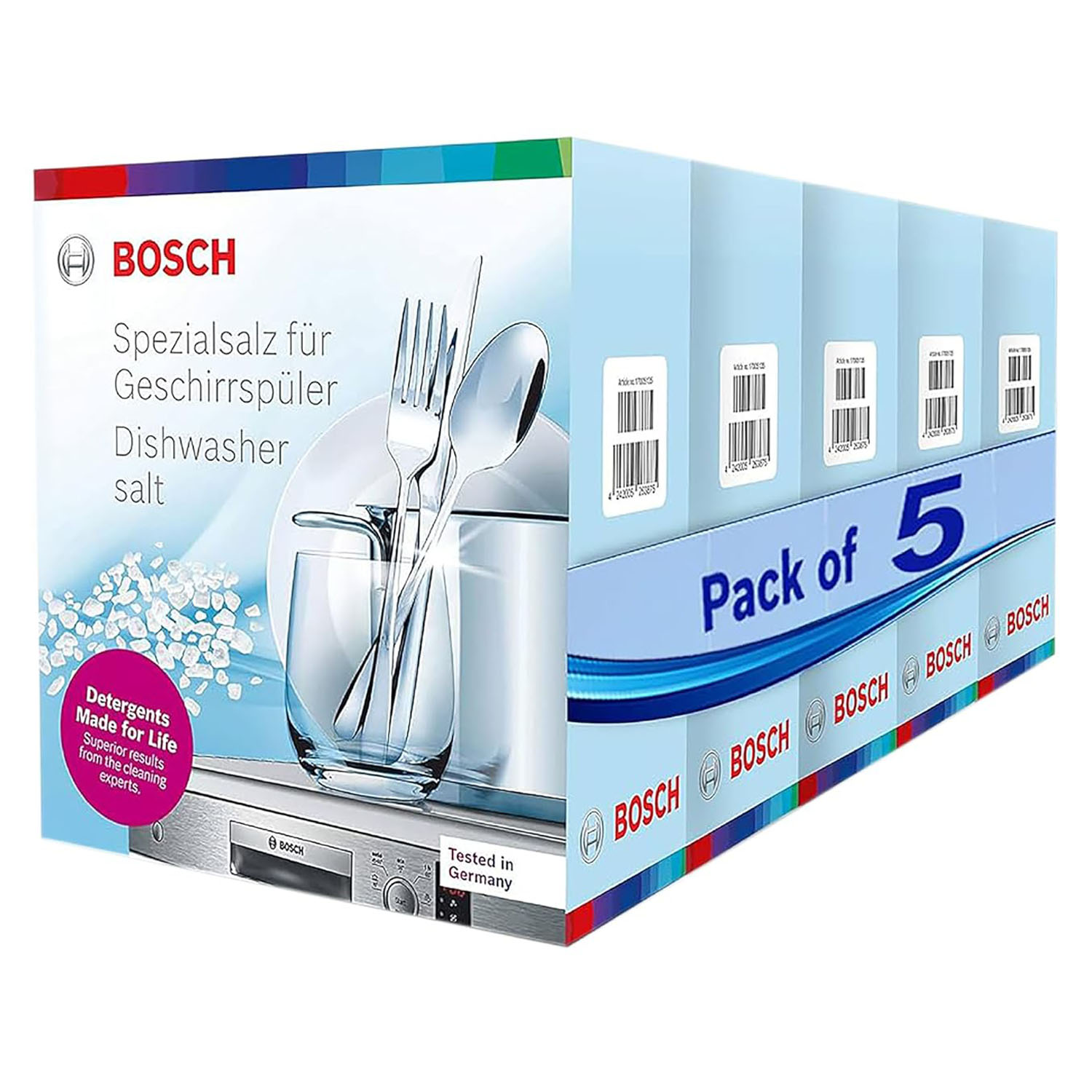 Bosch Salt for Dishwasher 5 KG (Combo Pack of 5) - 17005135 - Image 1