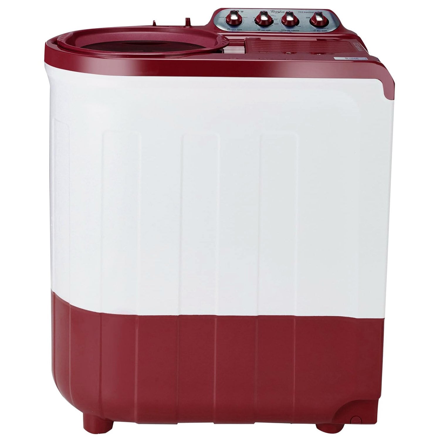 Whirlpool 8 KG Semi Automatic Machine with In built Scrubber, Rust and Corrosion Free Body, Coral Red, ACE SUPER SOAK - Image 1