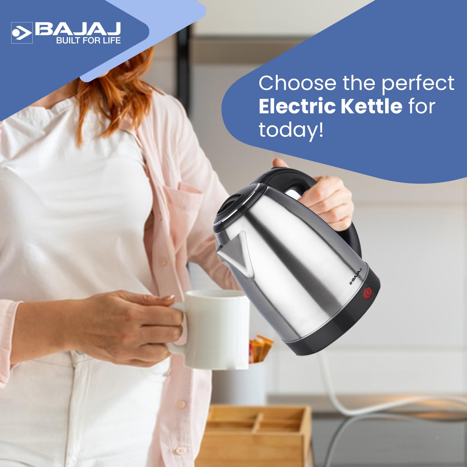 Bajaj Electric Kettle With  Stainless Steel Body and Cordless Operation, Black, KTX-DLX-1.8L - Image 8