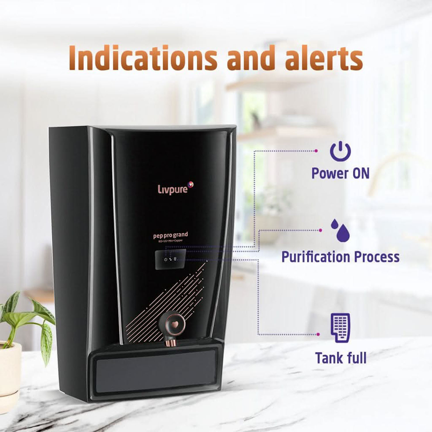 Livpure RO water purifier LIV-PEP-PRO-GRAND-COPPER(N) - Image 5