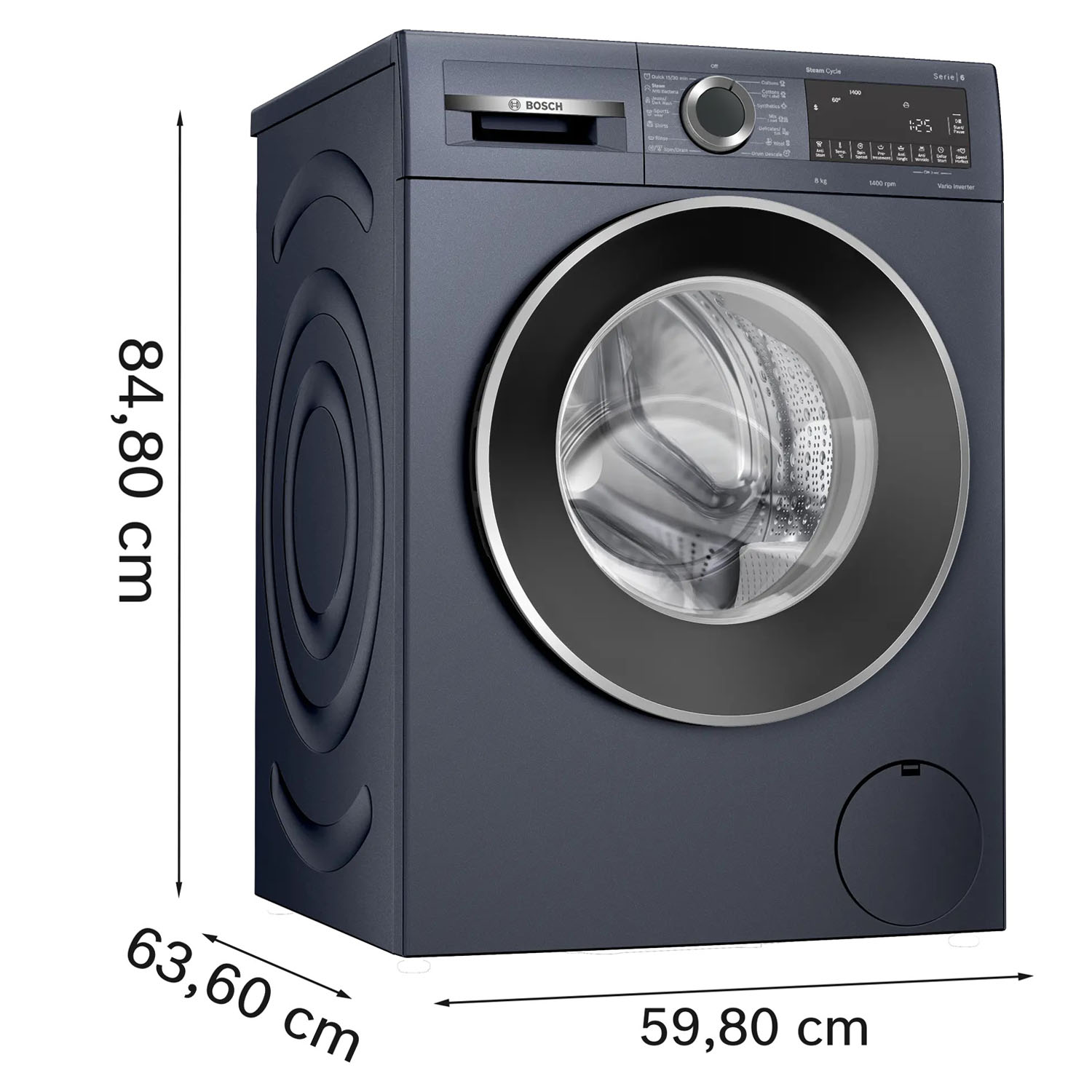 Bosch 8 KG 1400 RPM Fully Automatic Front Load Machine with Auto Stain Removal and Vario Drum, Dark Lake, WGA2341PIN Bosch 8 KG 1400 RPM Fully Automatic Front Load Machine with Auto Stain Removal and Vario Drum, Dark Lake, WGA2341PIN - Image 8