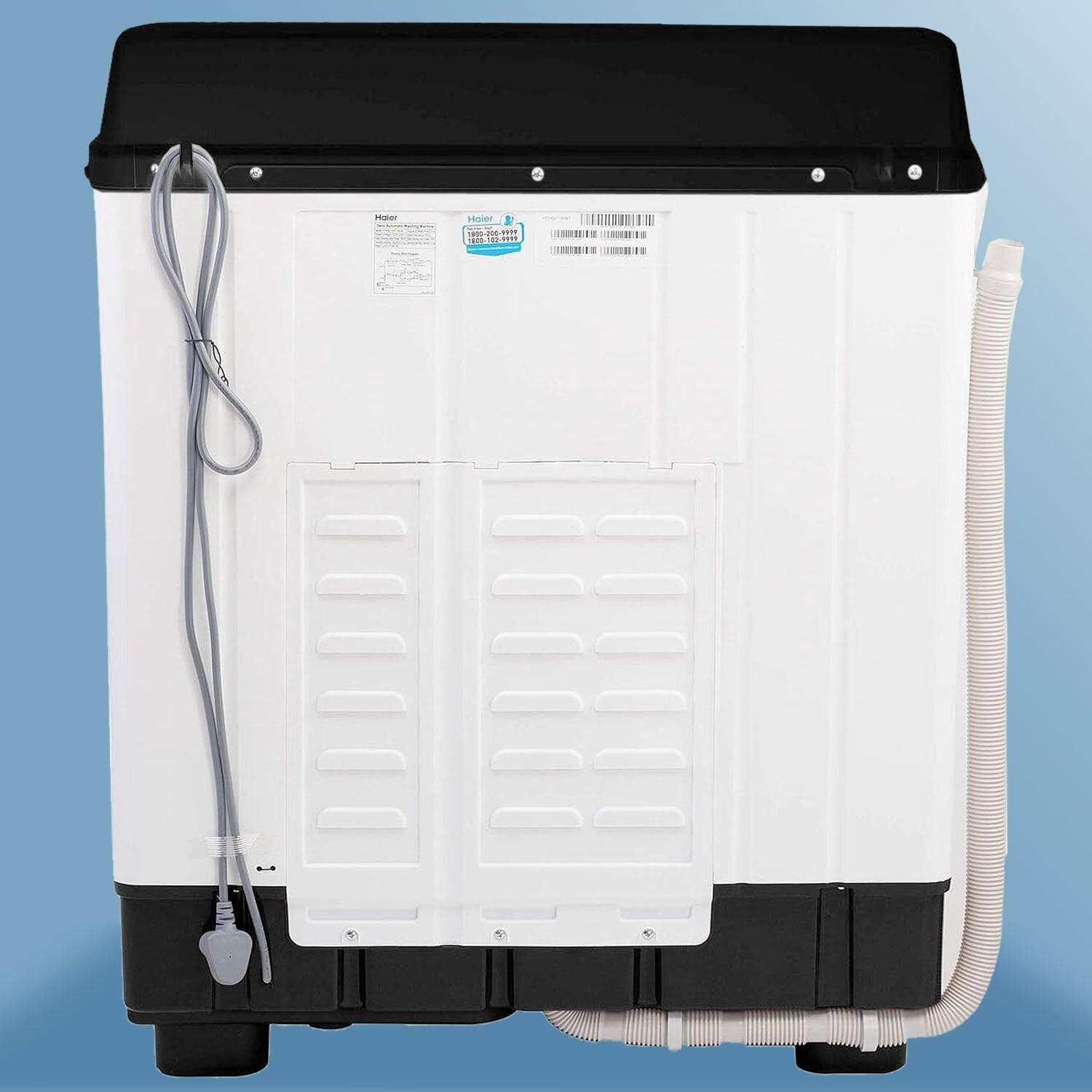 Haier 8.5 KG Semi Automatic Machine with Soft fall Close Door and Vortex Pulsator, Black, HTW85-178BK - Image 6