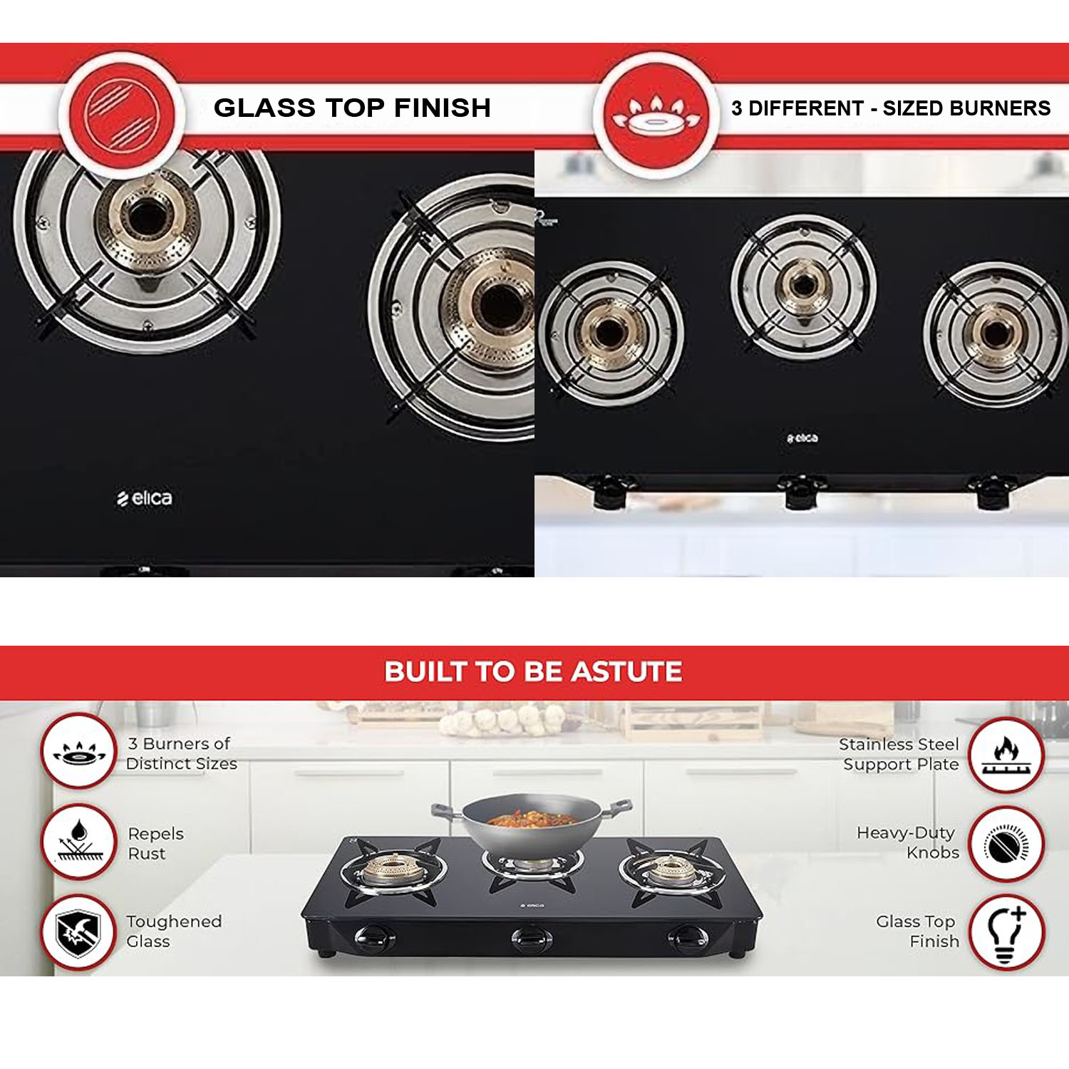 Elica Free-standing Cooktop CT Vetro 370J Elica Free-standing Cooktop CT Vetro 370J - Image 3