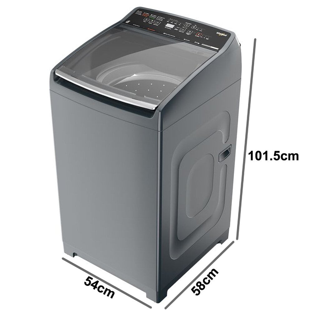 Whirlpool 8.5KG Top-Load Fully Automatic Washing Machine, Midnight Grey, STAINWASH PRO PLUS H - Image 5