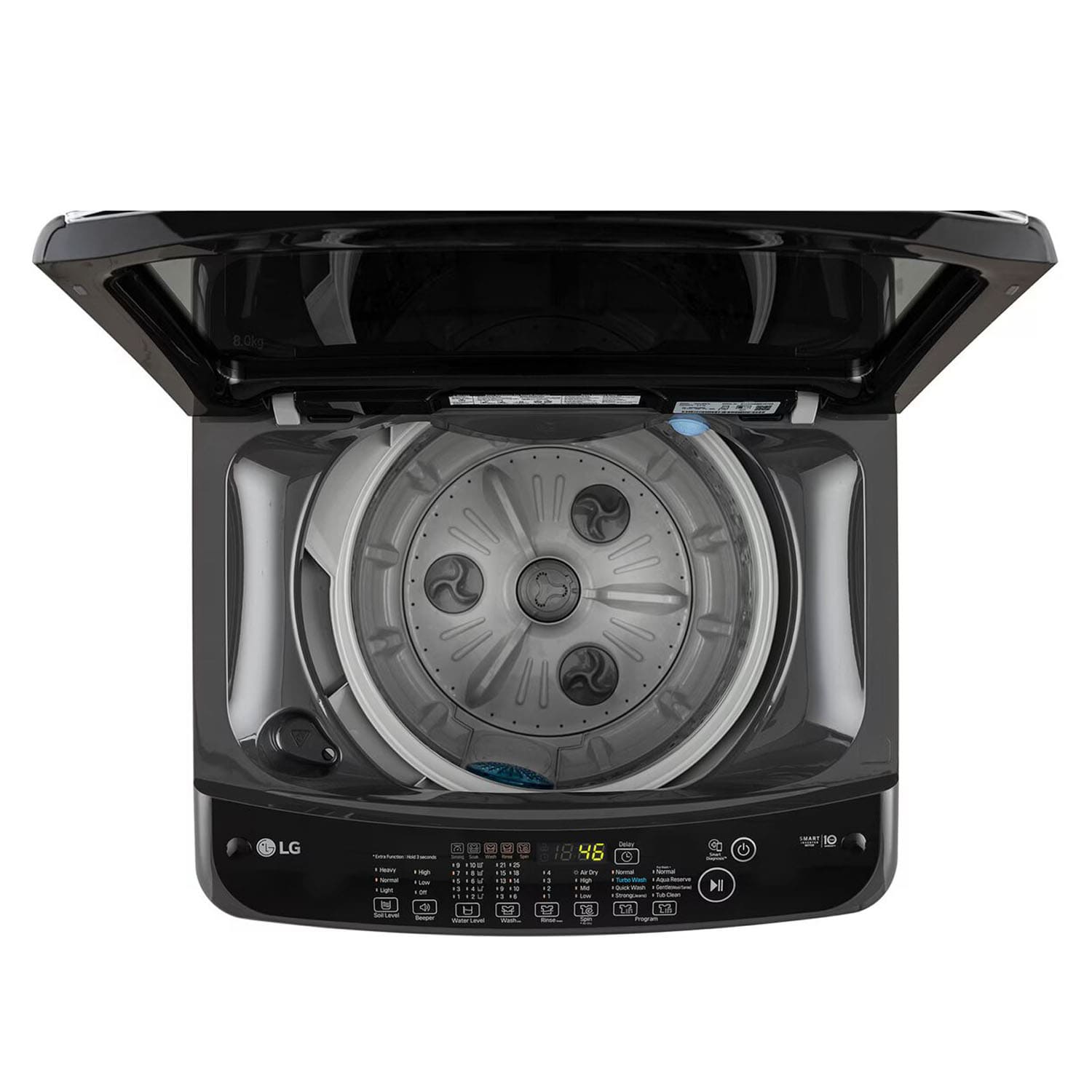 LG 9 KG Fully Automatic Top Load Machine with Smart Inverter Motor, Auto Tub Clean and Smart Diagnostics, Middle Black, T90AJMB1Z LG 9 KG Fully Automatic Top Load Machine with Smart Inverter Motor, Auto Tub Clean and Smart Diagnostics, Middle Black, T90AJMB1Z - Image 12