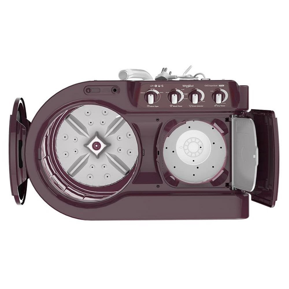 Whirlpool 7.5KG Semi-Automatic Washing Machine, Wine Dazzle, ACE 7.5 SUPER SOAK - Image 5