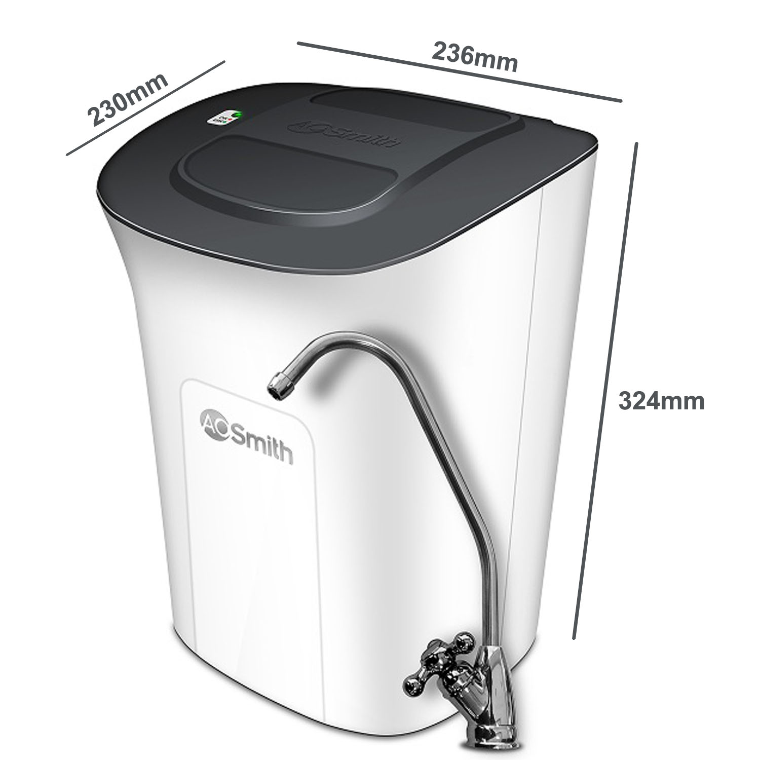 AO Smith Under the Sink UV Water Purifier with 6 stage purification, Goose Neck Faucet and 1 Year Warranty, White, U2 Pro, Without Storage - Image 8