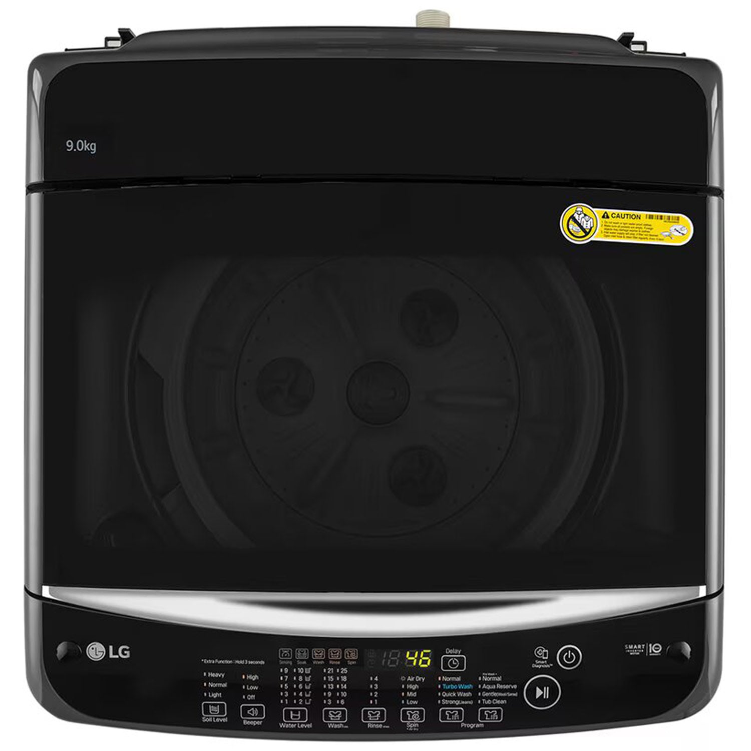 LG 9 KG Fully Automatic Top Load Machine with Smart Inverter Motor, Auto Tub Clean and Smart Diagnostics, Middle Black, T90AJMB1Z LG 9 KG Fully Automatic Top Load Machine with Smart Inverter Motor, Auto Tub Clean and Smart Diagnostics, Middle Black, T90AJMB1Z - Image 10