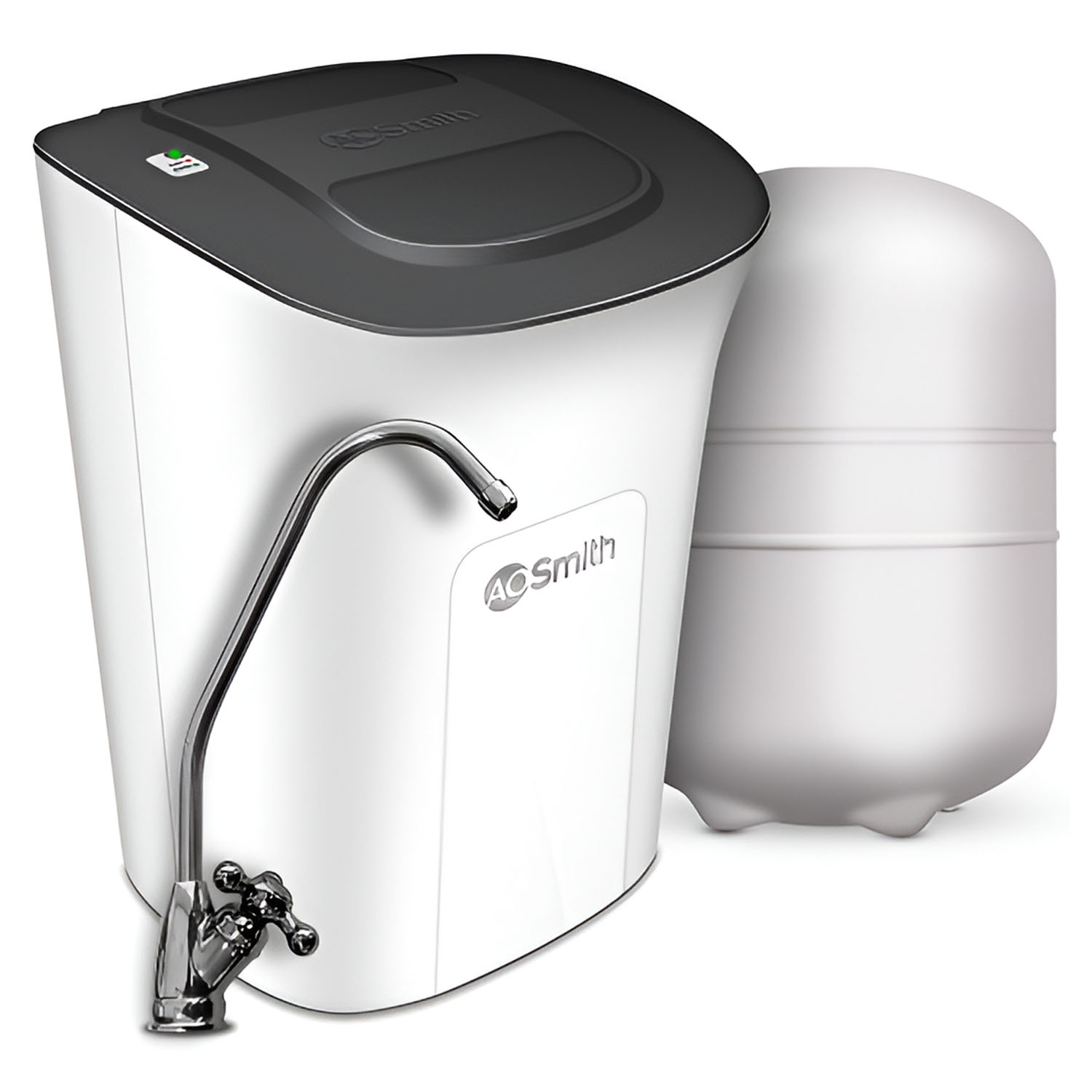 AO Smith Under the Sink UV Water Purifier with 6 stage purification, Goose Neck Faucet and 1 Year Warranty, White, U2-Pro Plus With Storage - Image 2