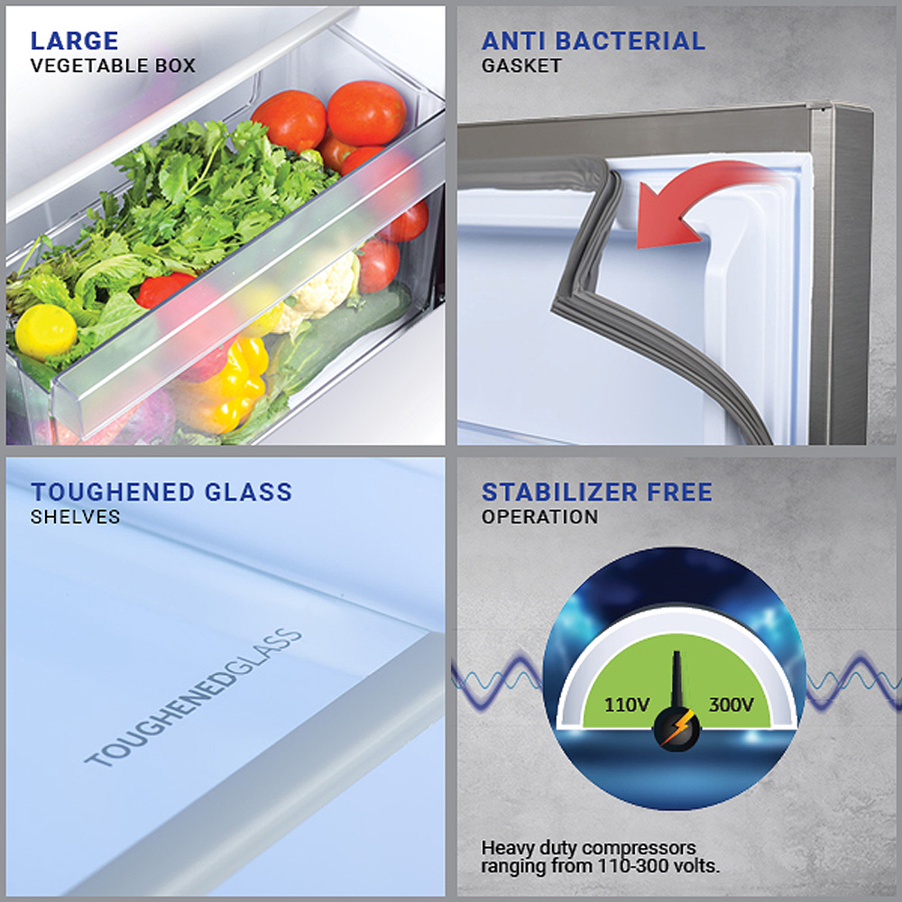 Haier 175 Litre 2 Star Single Door Refrigerator, Red Lotus, HRD-1962PRL-N - Image 7