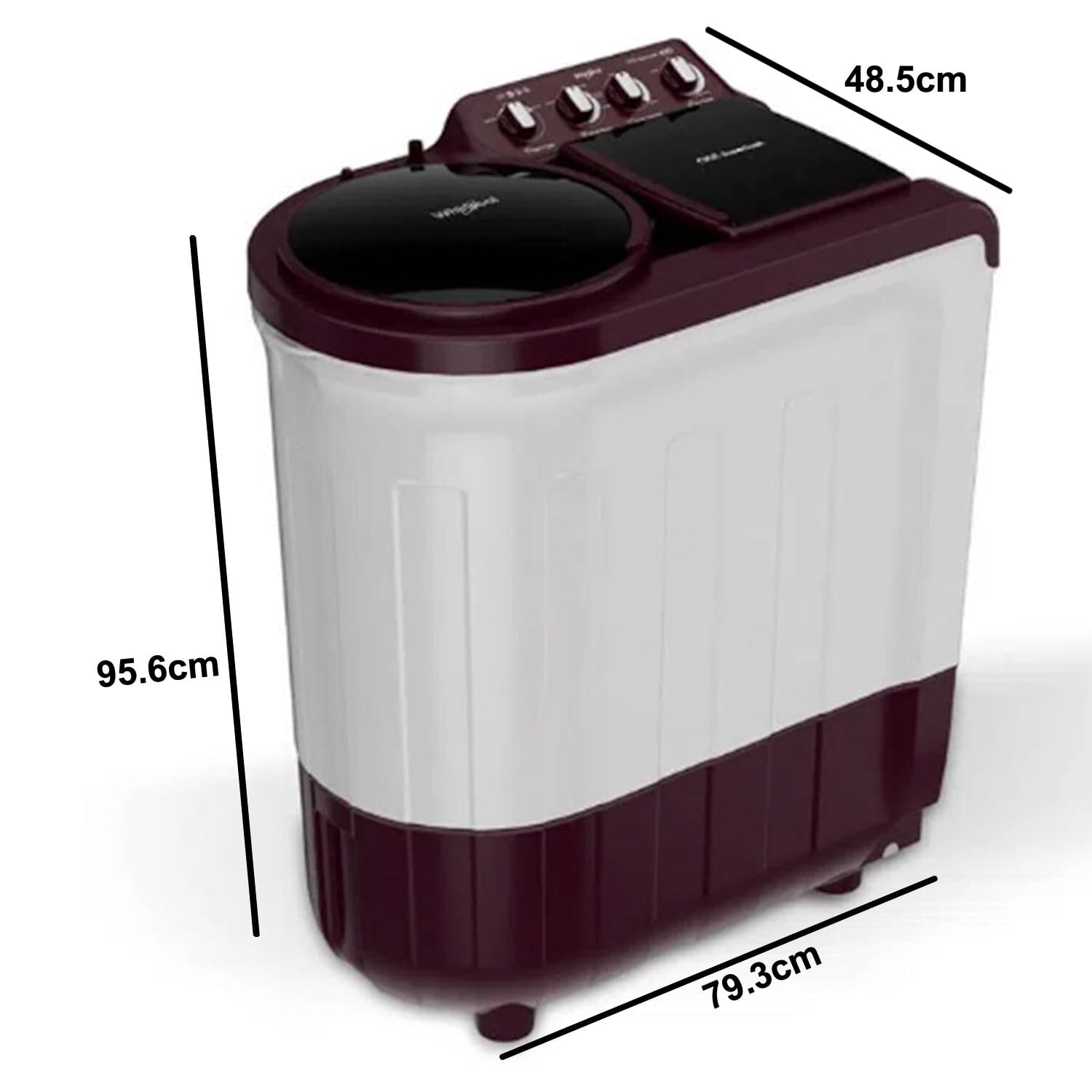 Whirlpool 7KG Semi Automatic Washing Machine, ACE 7.0 SUPER SOAK-ACE 7.0 SUP SOAK (WINE)(5YR) - Image 8