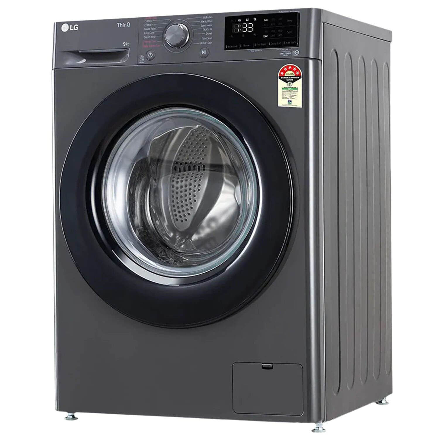 LG 9 KG 1400 RPM Fully Automatic Front Load Machine with AI Direct Drive Motor, Steam, Smart Diagnostics, Middle Black, FHV1409Z4M - Image 3